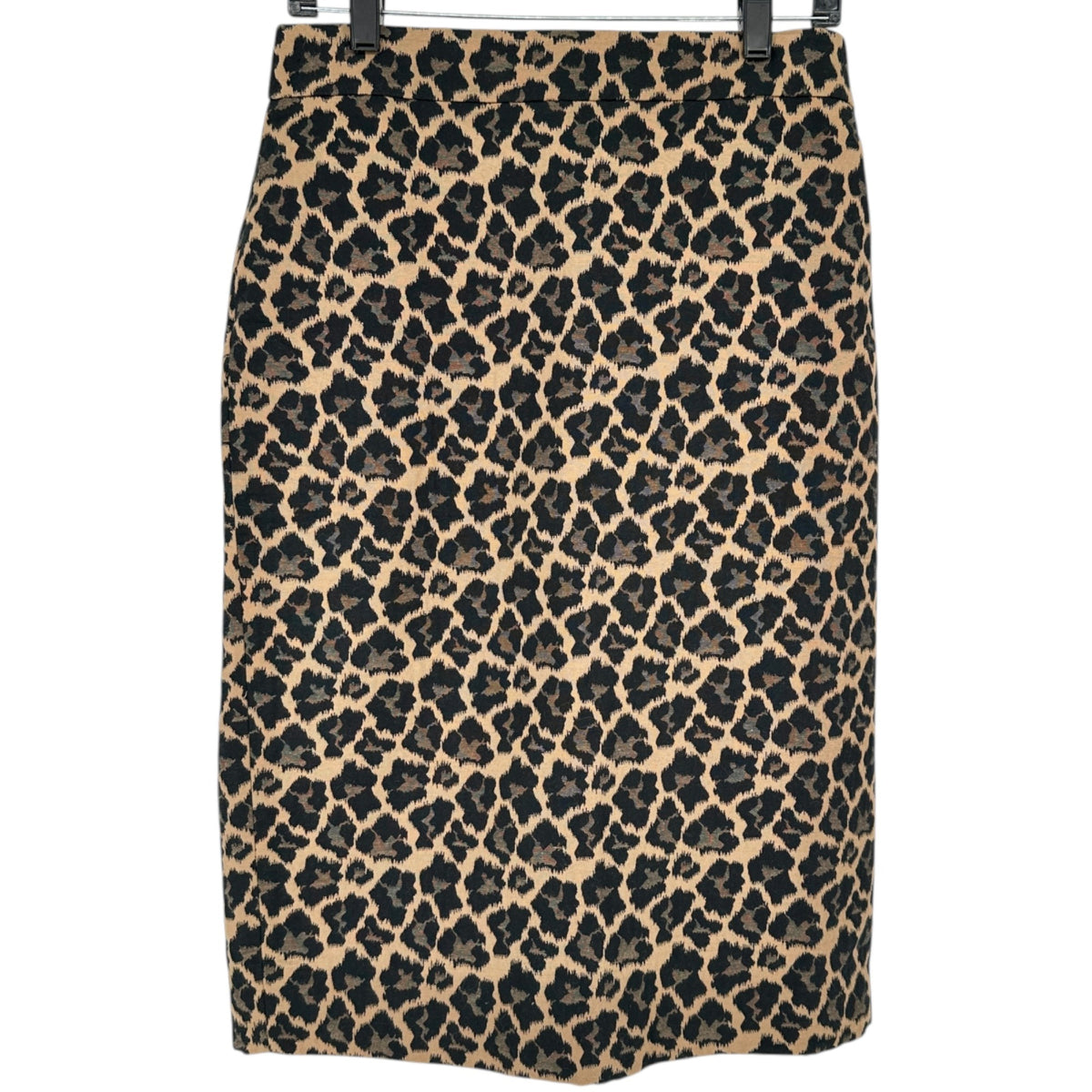 Talbots Pencil Skirt Womens Size 6 Leopard Print Pencil Cotton Blend Knee Length