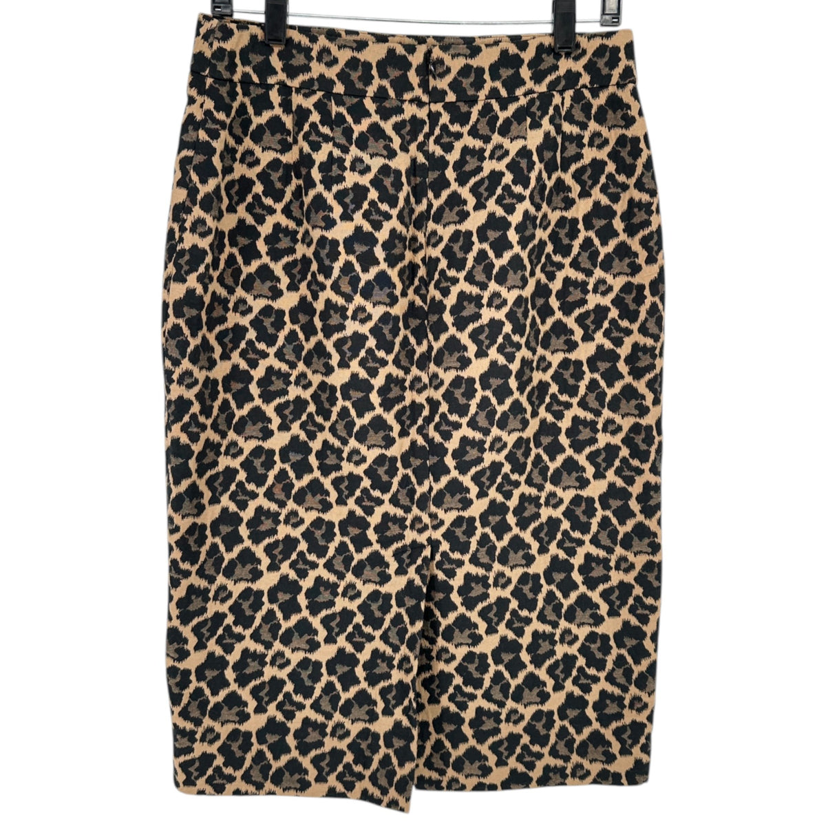 Talbots Pencil Skirt Womens Size 6 Leopard Print Pencil Cotton Blend Knee Length