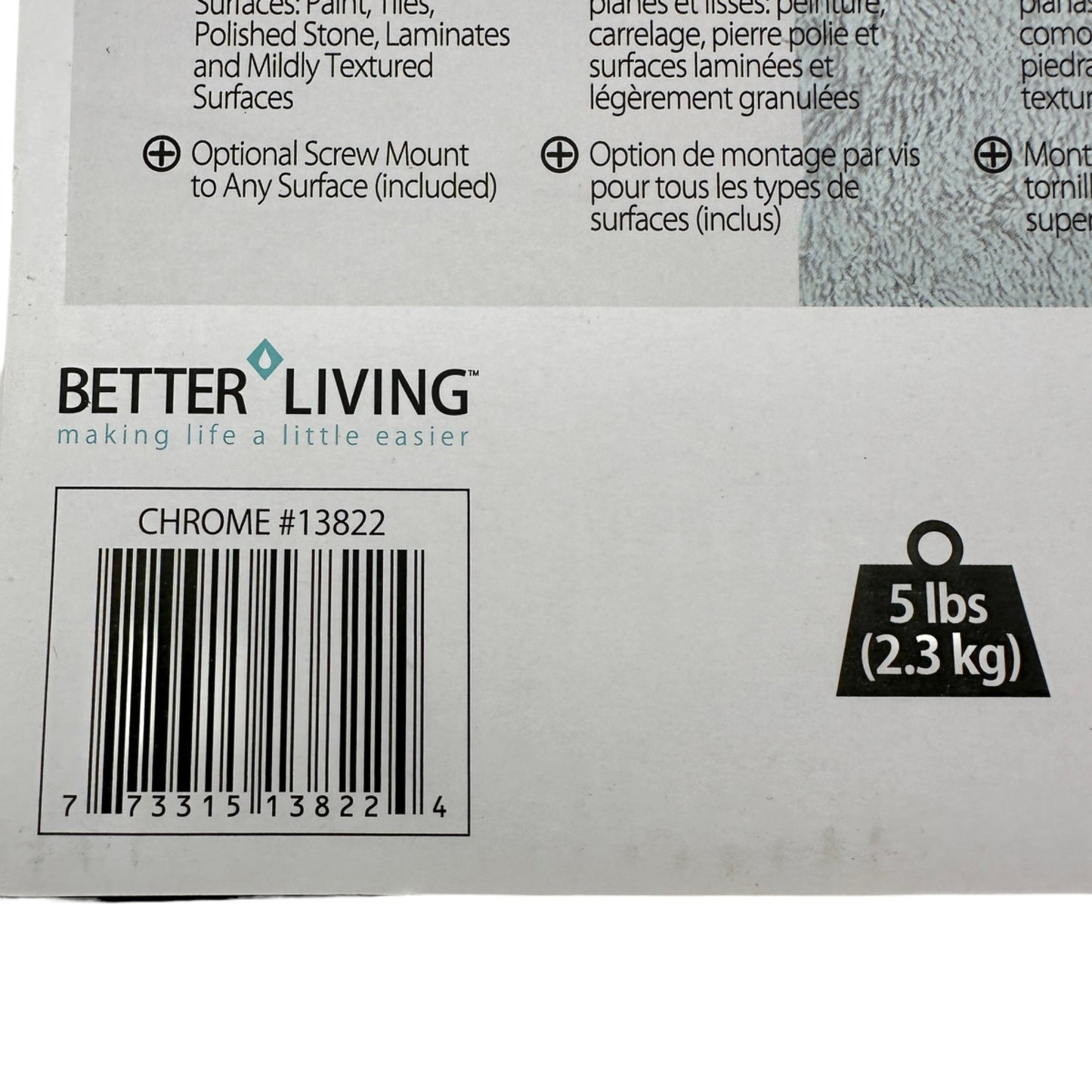 Better Living Kroma Toilet Roll or Towel Holder Stick N Lock Plus NIP