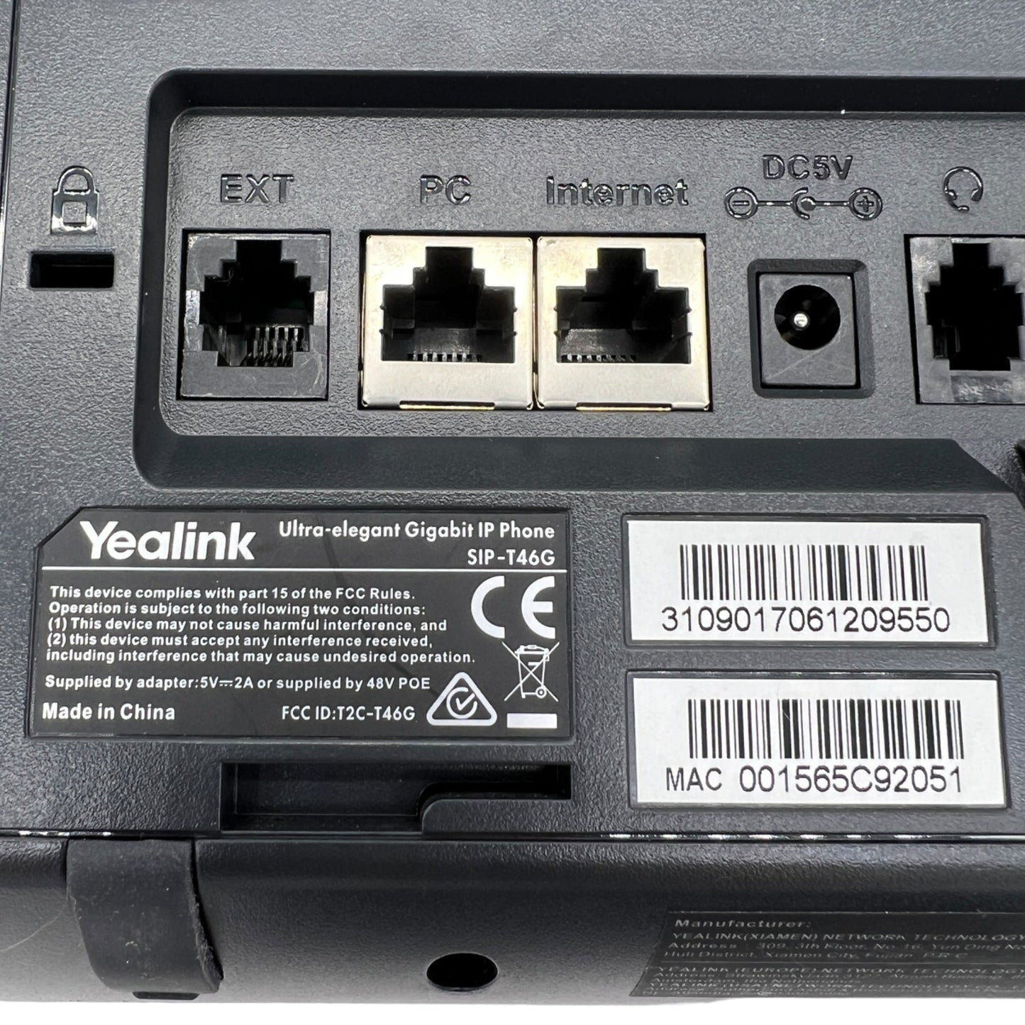 Yealink Office Phone Ultra-elegant Gigabit IP SIP-T46G Speakerphone VOIP 6 line