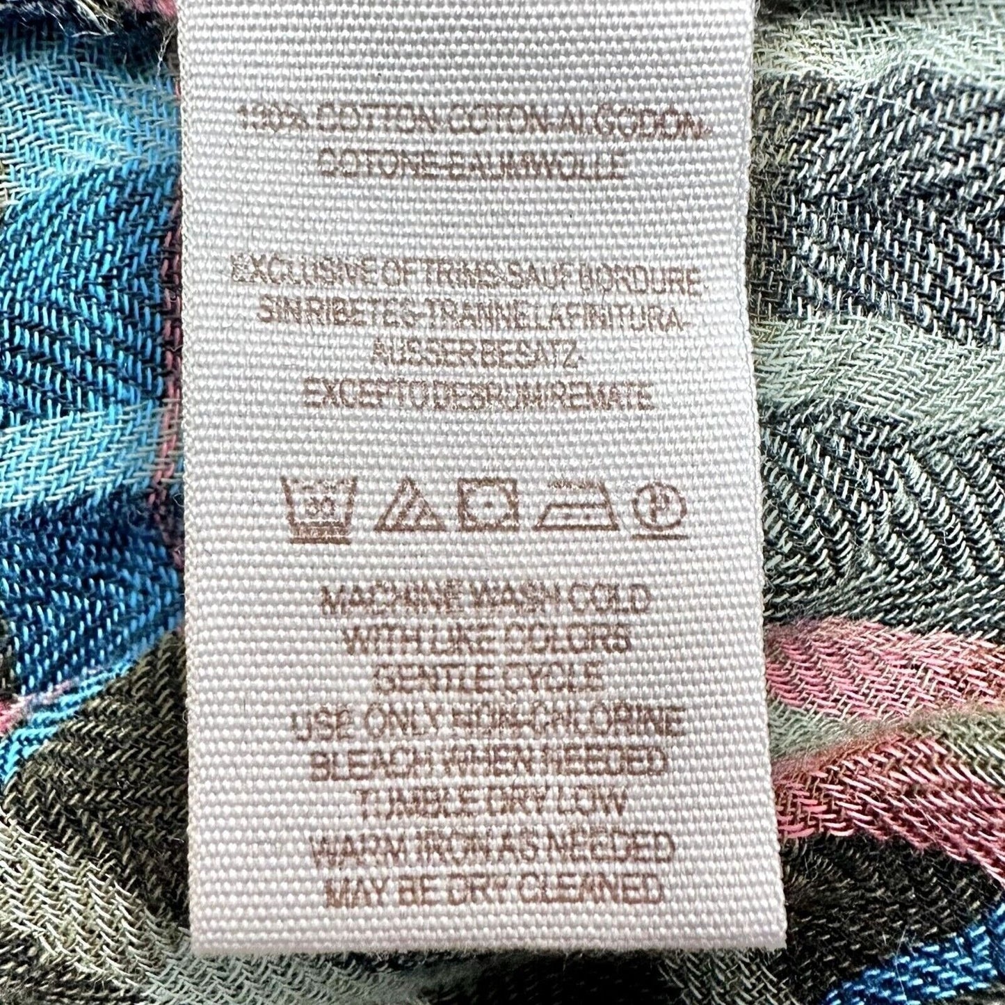 Free People Oversized Plaid Button-Down Shirt With Multi-Pattern Design & Pocket