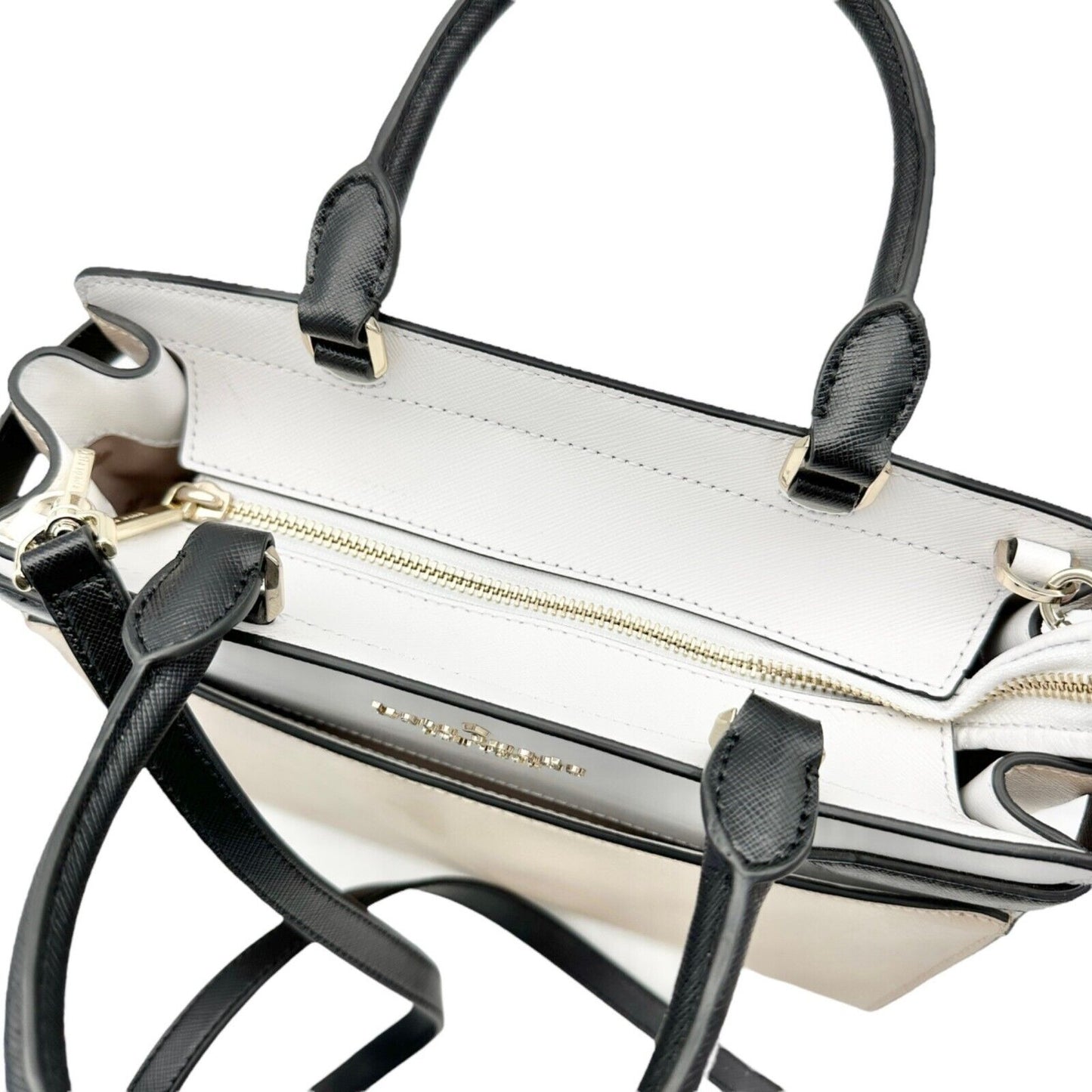 Kate Spade Handbag with Crossbody Strap Muted Pink White Black NEW