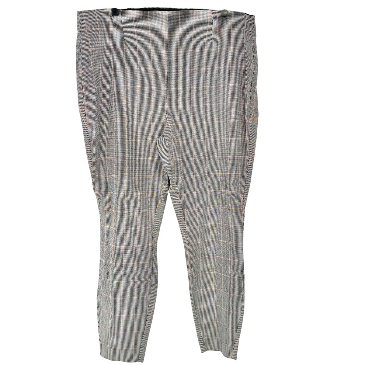 EVRI Pants Womens 2X Houndstooth Plaid Pull-On Stretch Classic Timeless Design