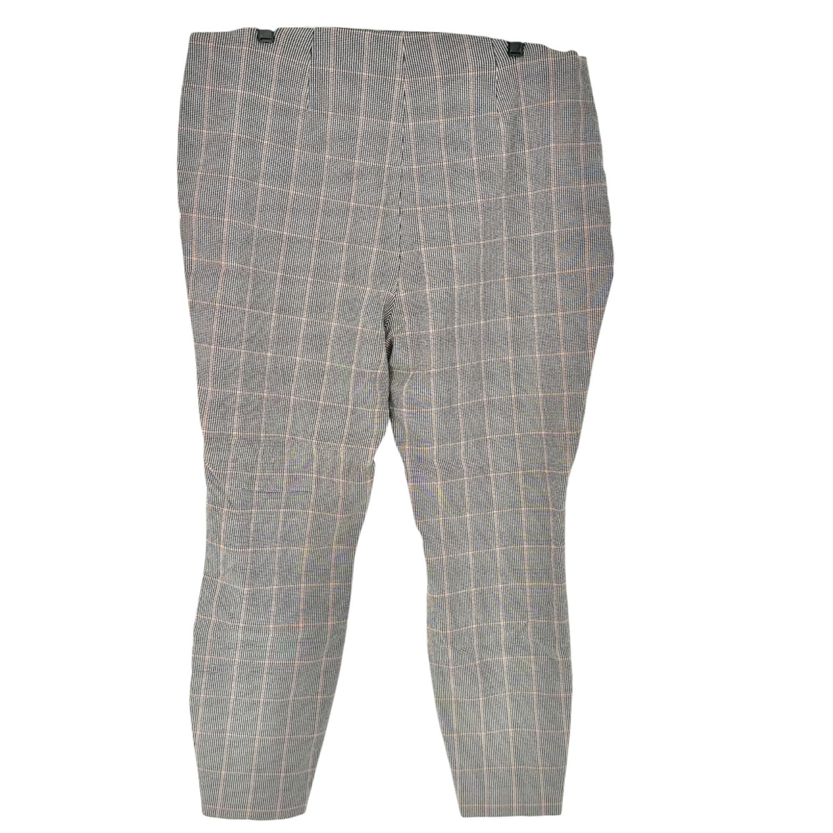 EVRI Pants Womens 2X Houndstooth Plaid Pull-On Stretch Classic Timeless Design