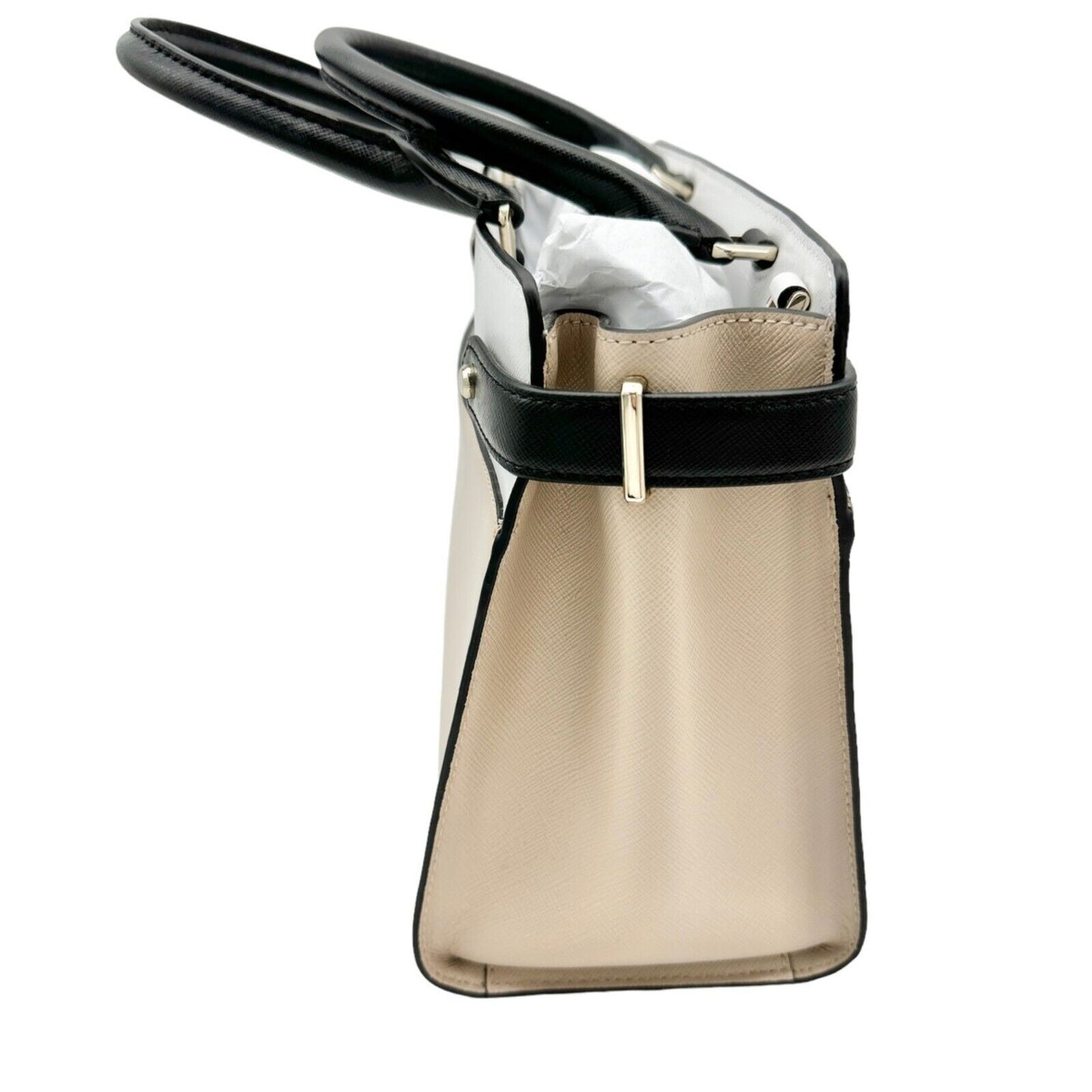 Kate Spade Handbag with Crossbody Strap Muted Pink White Black NEW