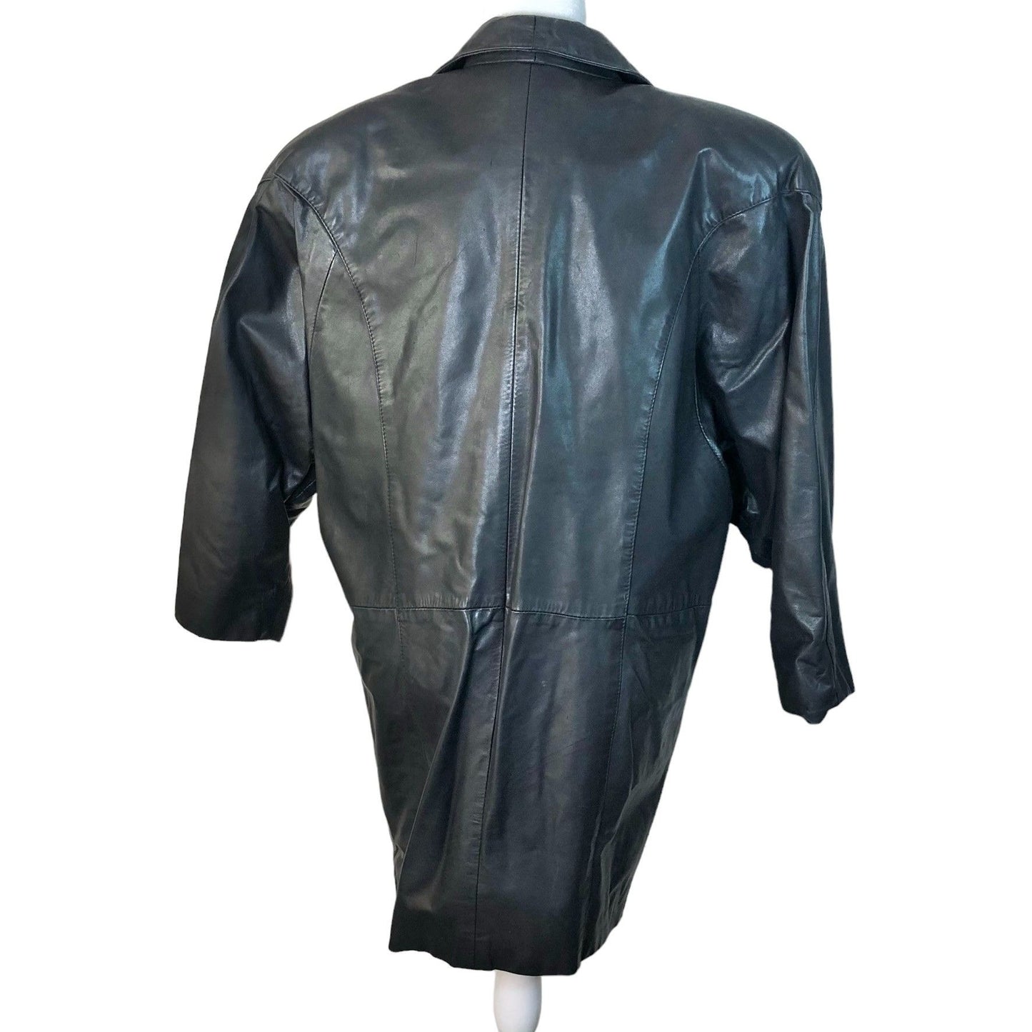 Gino di Giorgio Jacket Womens M Black Genuine Leather Short Pockets
