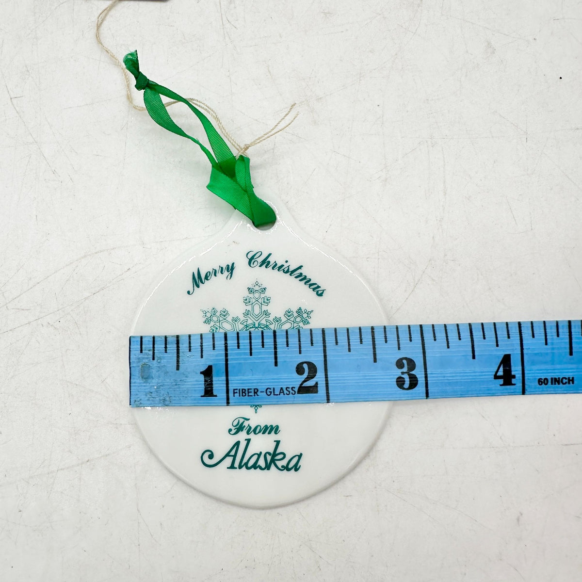 Merry Christmas from Alaska Ceramic Disc Ornament 2.75"