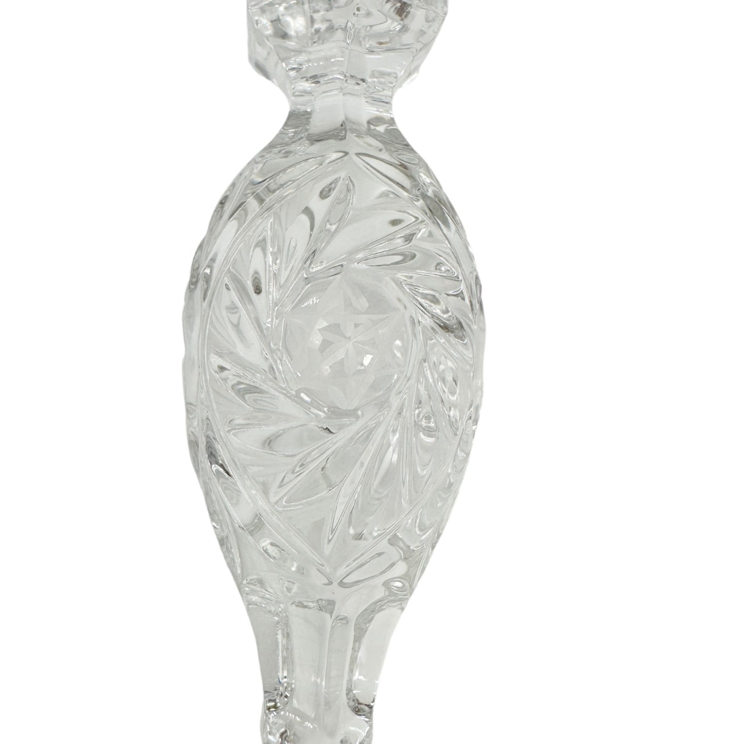 Set of 2 Vintage Taper Crystal Candle Holders 6.5 inch EUC