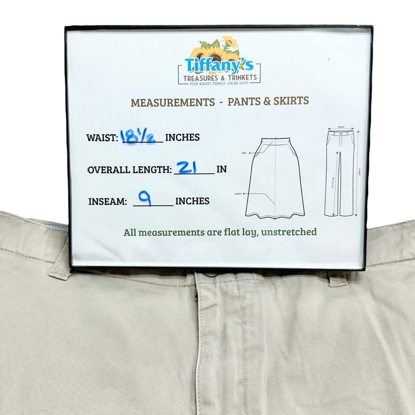 Club Room Shorts Mens Size 38 Light Khaki Cotton Flat Front