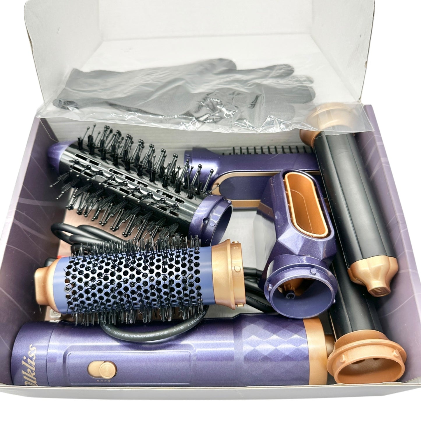 6-In-1 Ukliss Hair Dryer Styling Tools Negative Ion Tech Interchangeable Heads