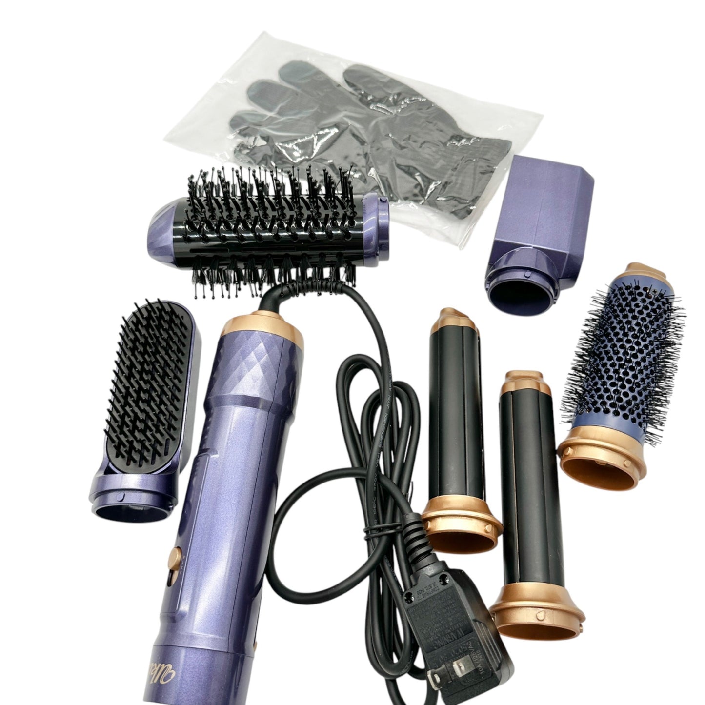 6-In-1 Ukliss Hair Dryer Styling Tools Negative Ion Tech Interchangeable Heads