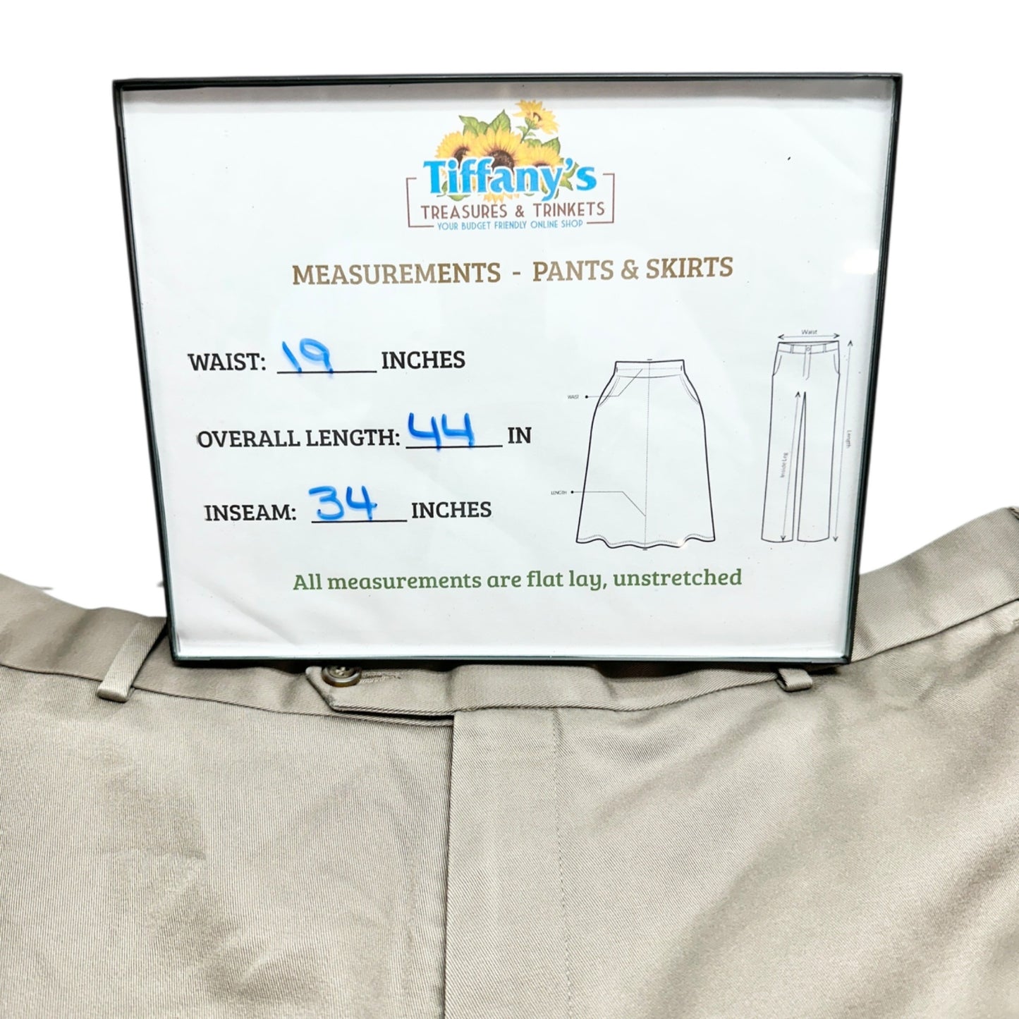Dockers Premium Mens Relaxed Fit Khaki Pants W38 L34 Flat Front Cotton No Iron