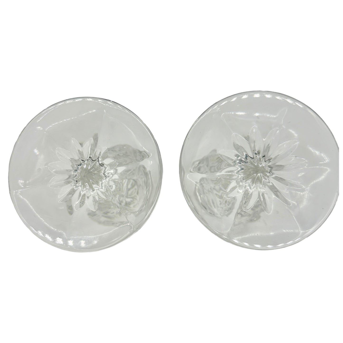 Set of 2 Vintage Taper Crystal Candle Holders 6.5 inch EUC