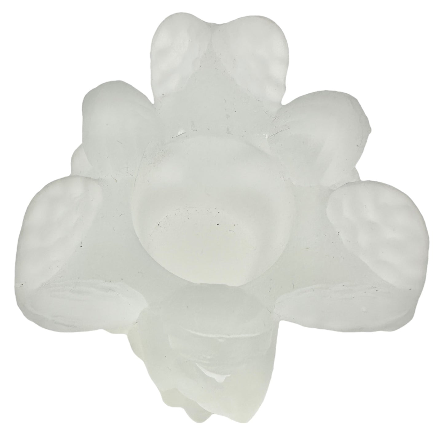 Enesco Glass Angels Candle Holder Frosted Votive 3 sided 4 x 4 x 4 in Box