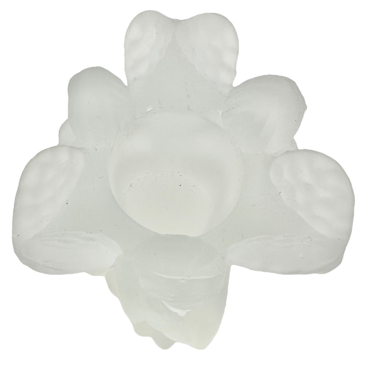 Enesco Glass Angels Candle Holder Frosted Votive 3 sided 4 x 4 x 4 in Box