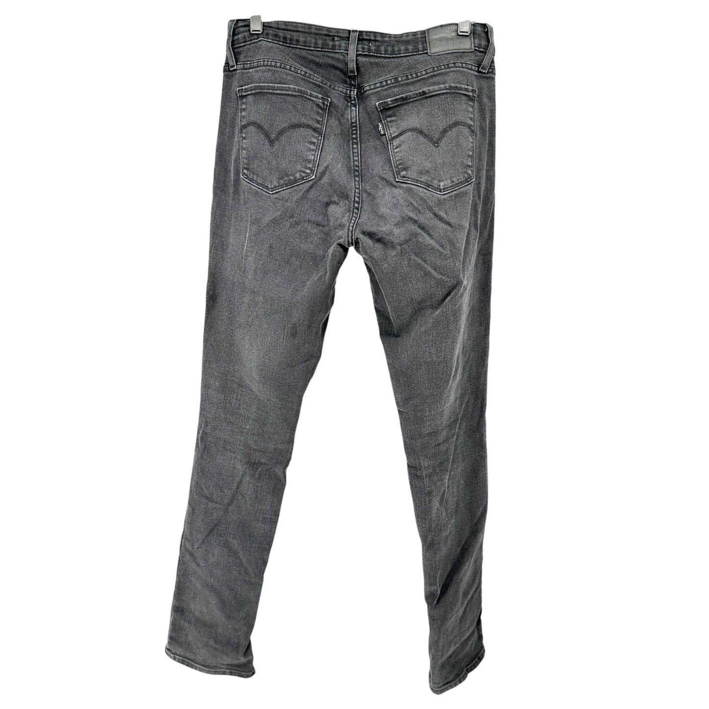 Levis 712 Slim Fit Denim Jeans Womens Size 30 Faded Black Cotton Blend