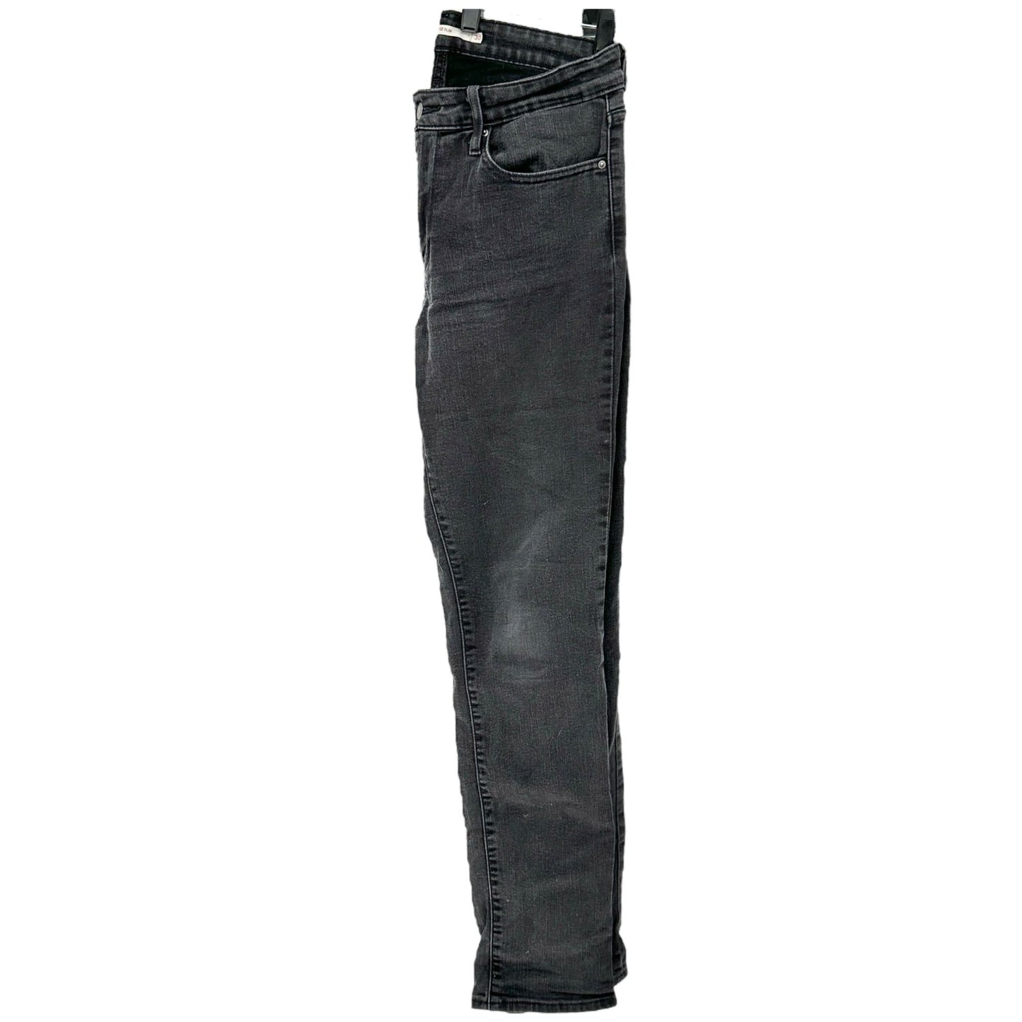 Levis 712 Slim Fit Denim Jeans Womens Size 30 Faded Black Cotton Blend