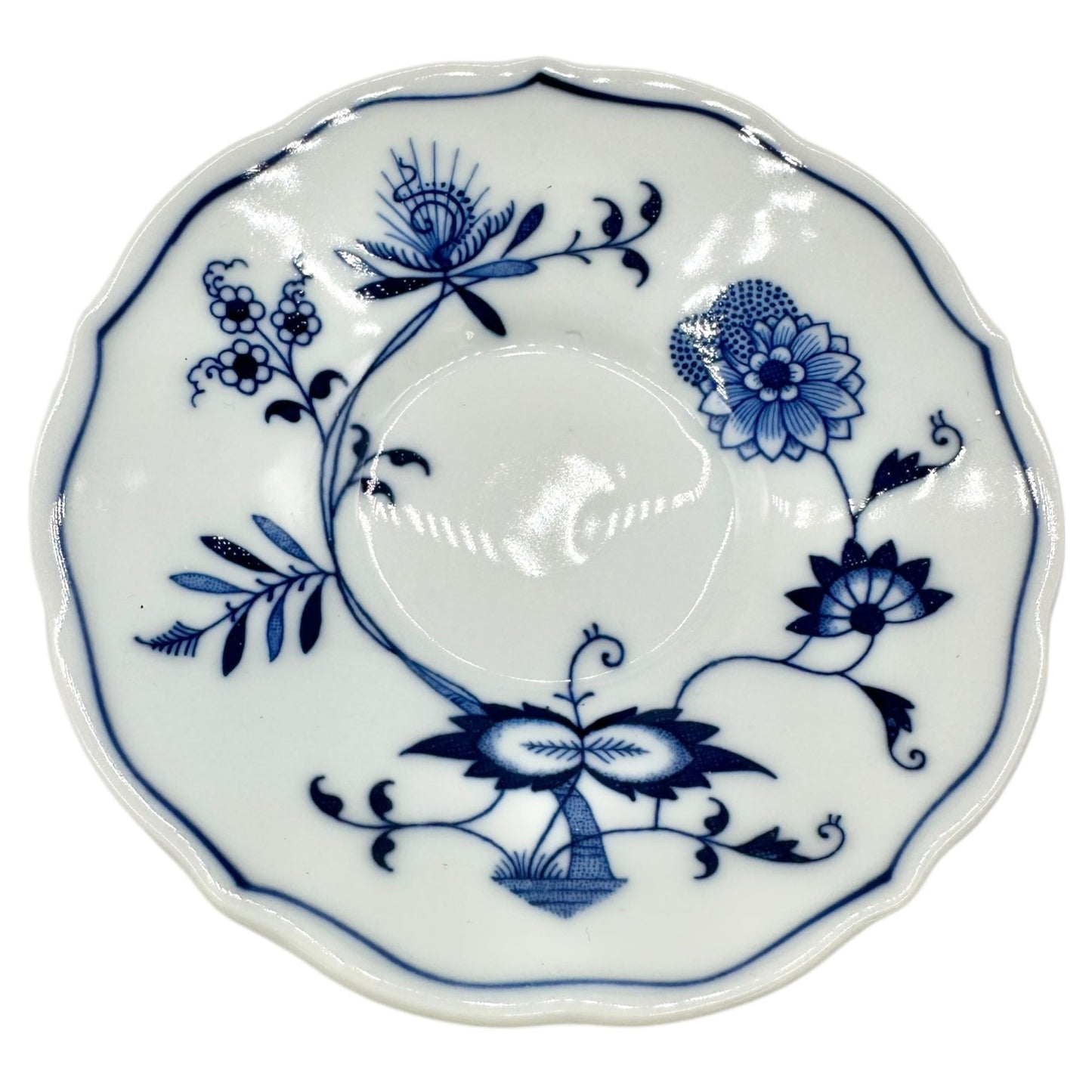 Blue Danube Japan Porcelain Demitasse Cups w Saucers Set Of 6 Blue White Floral