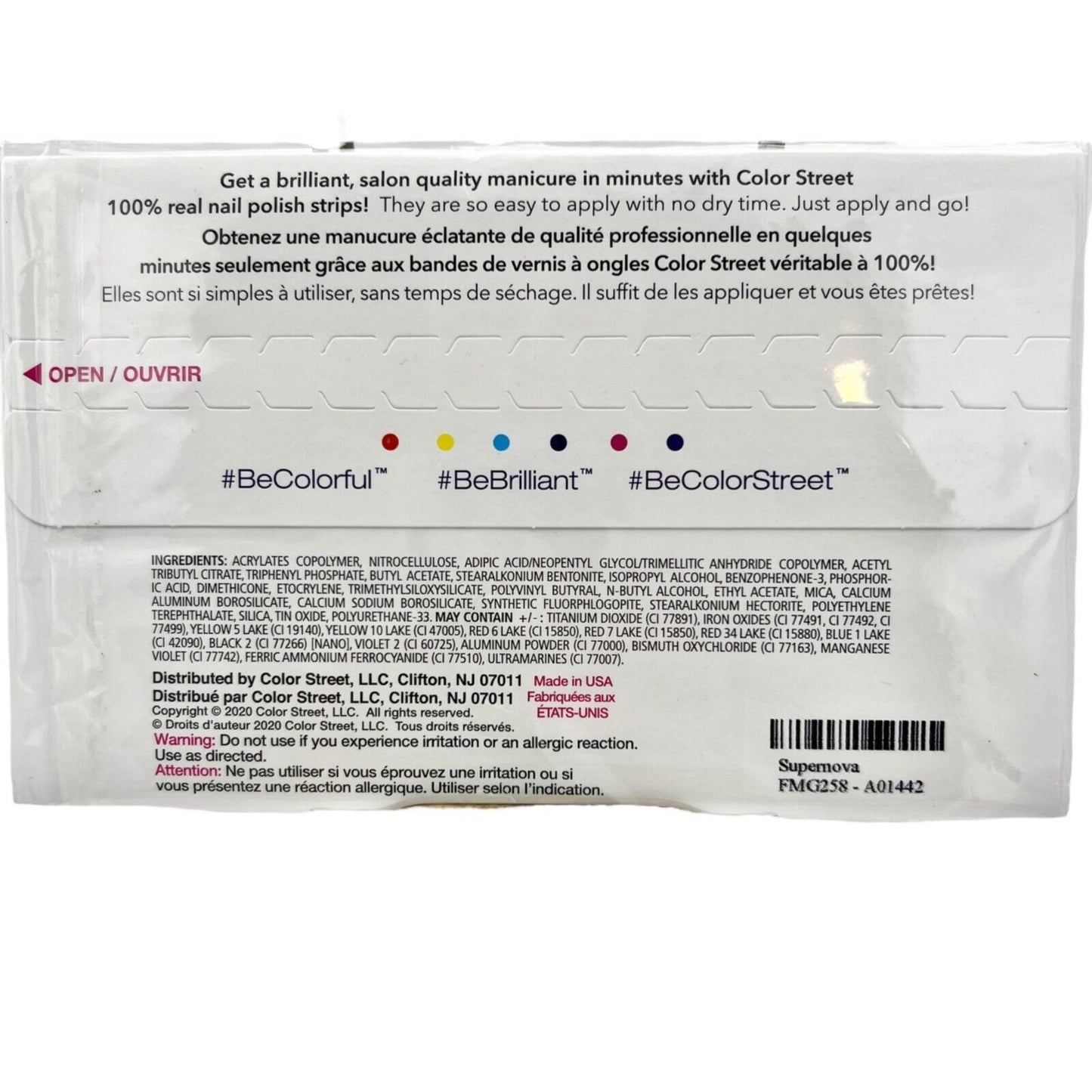 Color Street Nail Polish Strips SUPERNOVA New Sealed Package