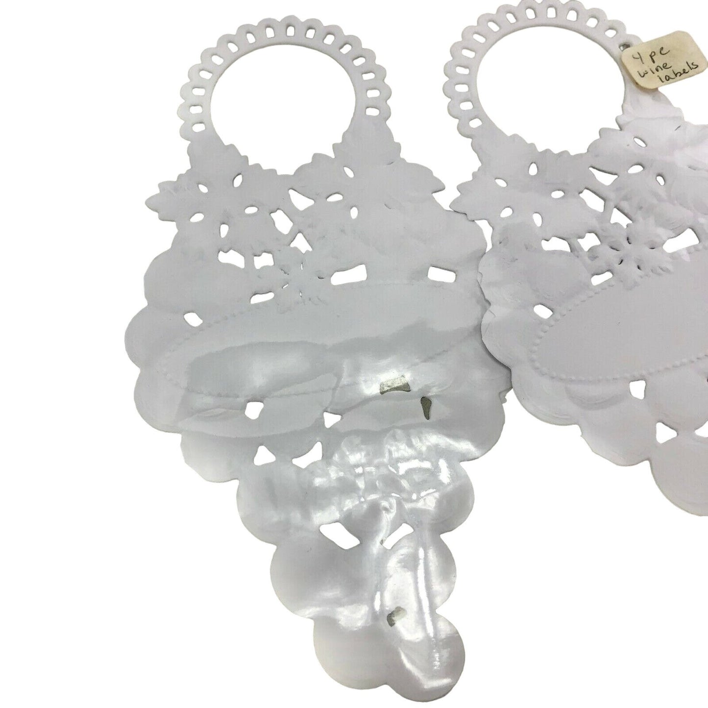 Pair of Snowflake Wine Stoppers with Wine Bottle Labels gift personal use stunning