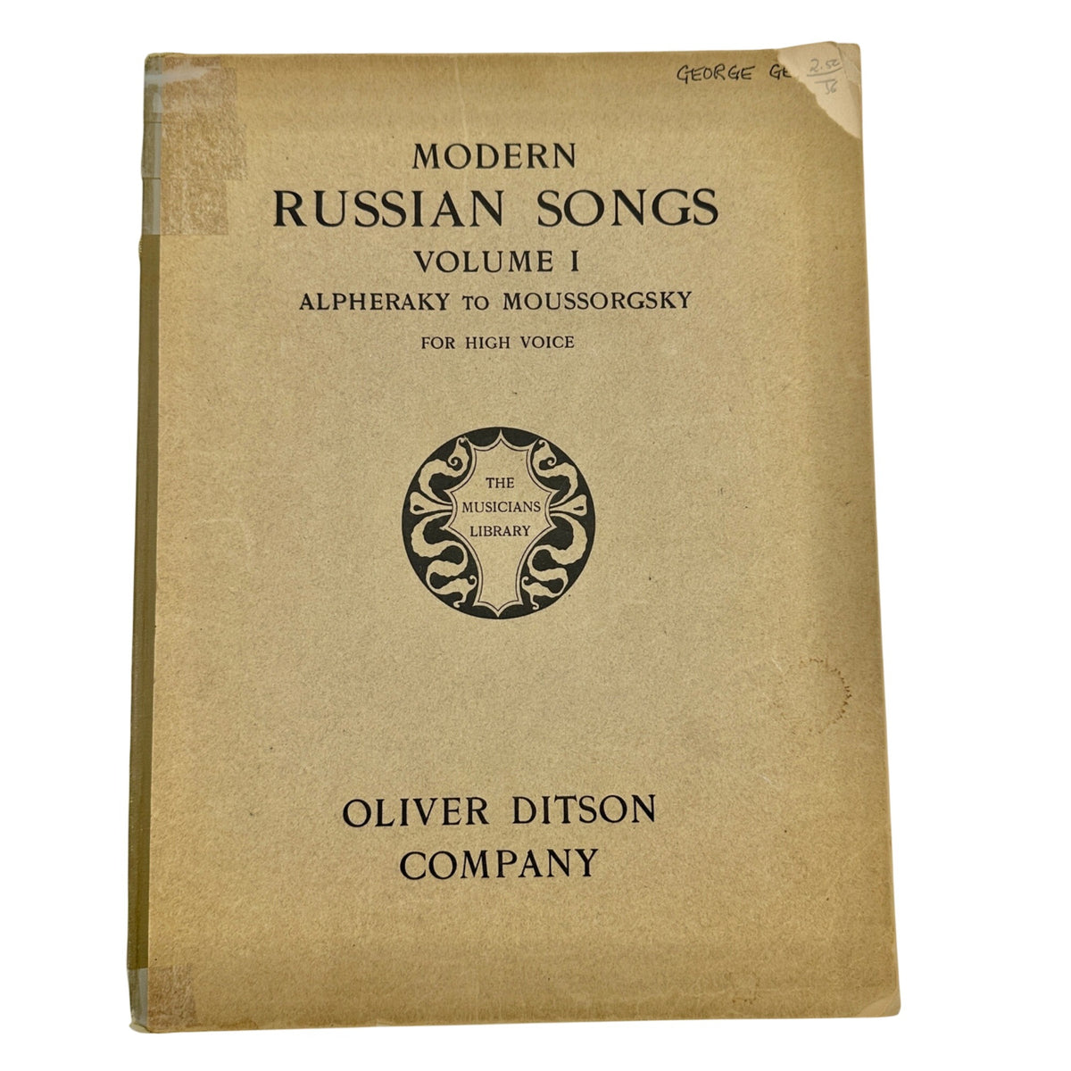 Vintage Russian Sheet Music Books: Modern Songs Volume I and Piano Playing Guide