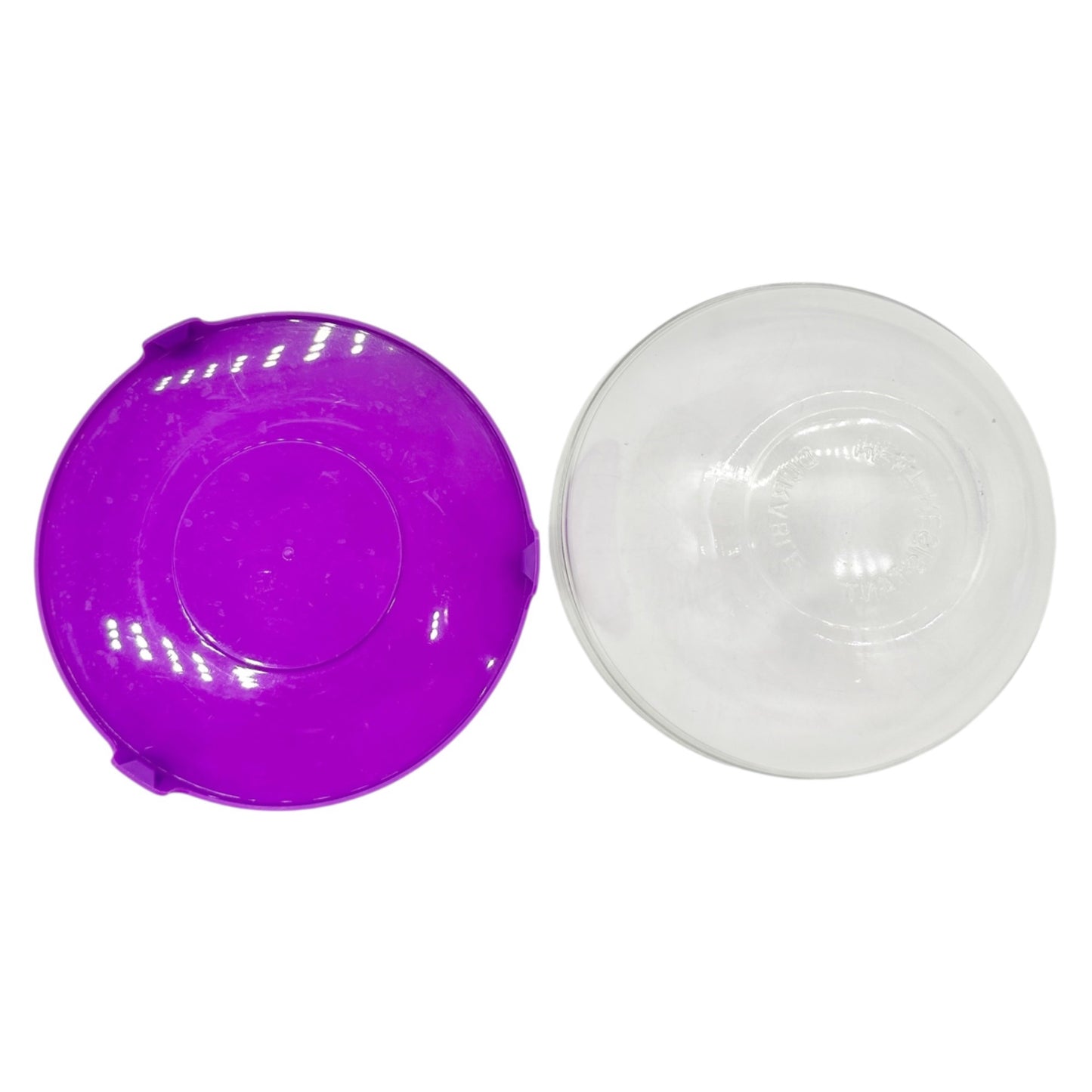 Set Of 5 Glass Bowls Colorful Matching Lids Food Storage Or Leftovers