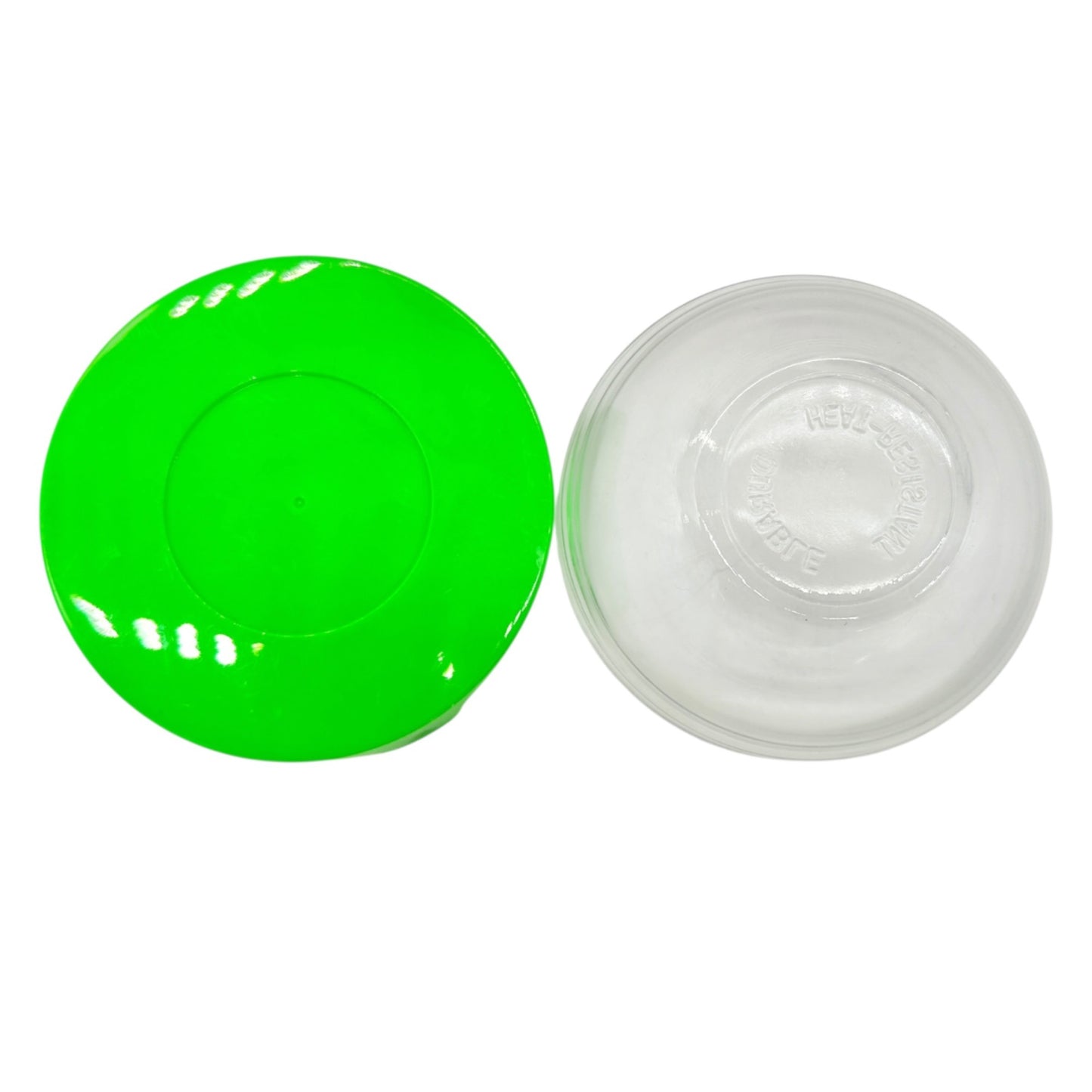 Set Of 5 Glass Bowls Colorful Matching Lids Food Storage Or Leftovers
