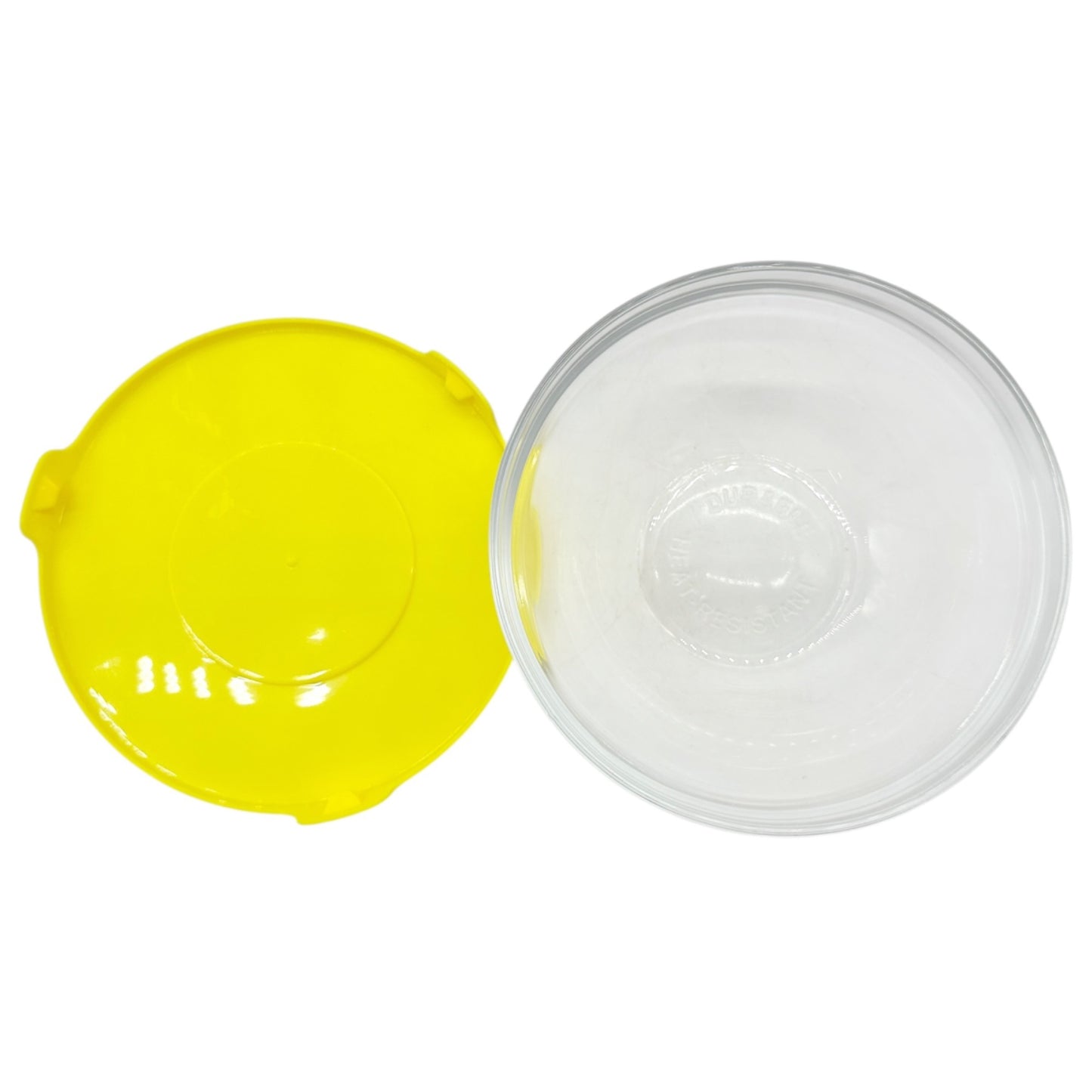 Set Of 5 Glass Bowls Colorful Matching Lids Food Storage Or Leftovers