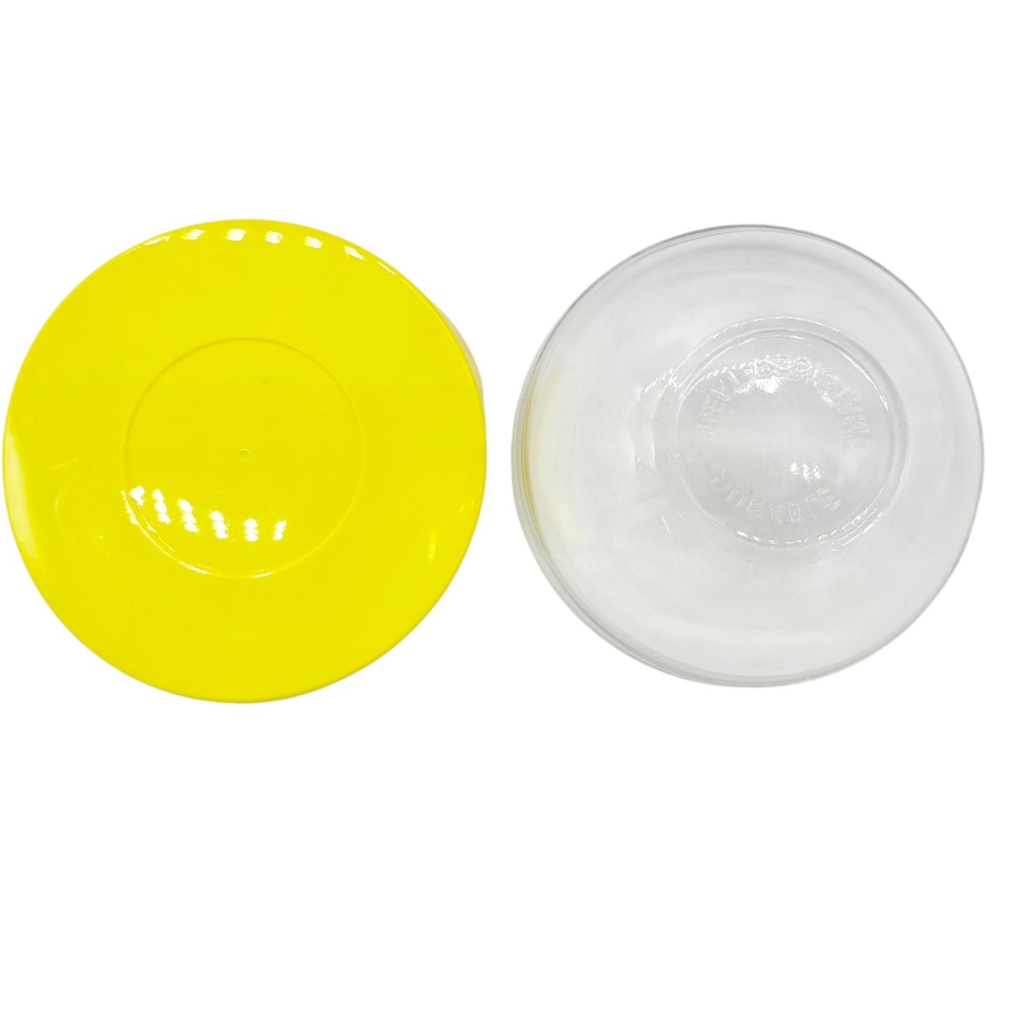Set Of 5 Glass Bowls Colorful Matching Lids Food Storage Or Leftovers