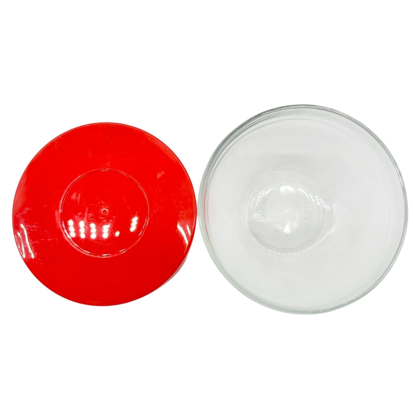 Set Of 5 Glass Bowls Colorful Matching Lids Food Storage Or Leftovers