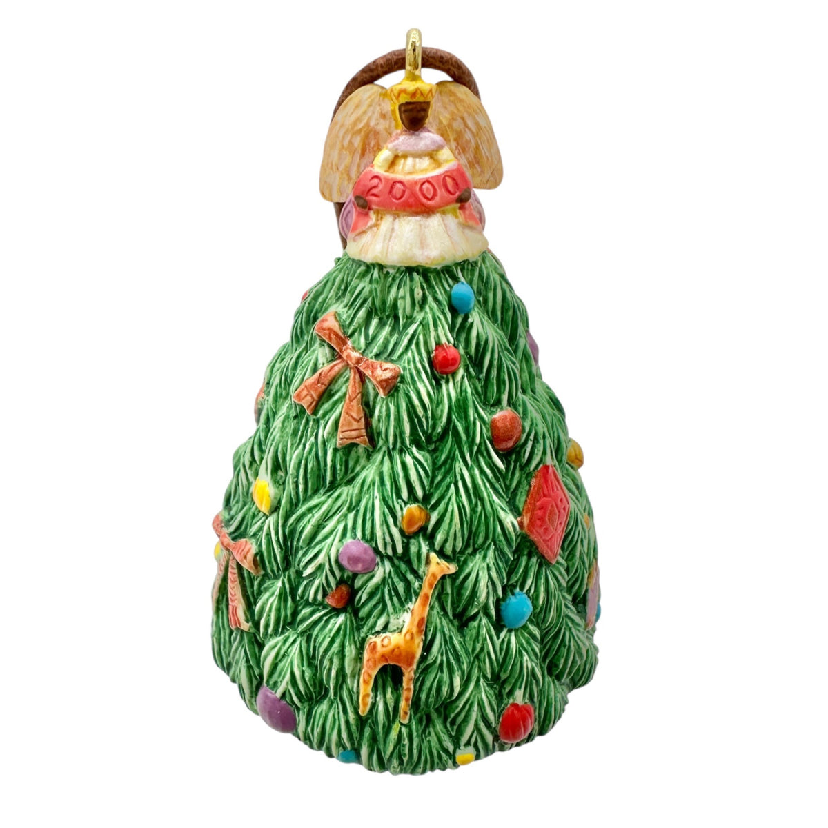 Vtg 2000 Hallmark Keepsake Ornament Angel Blessed Tree Beaded Leather Strap