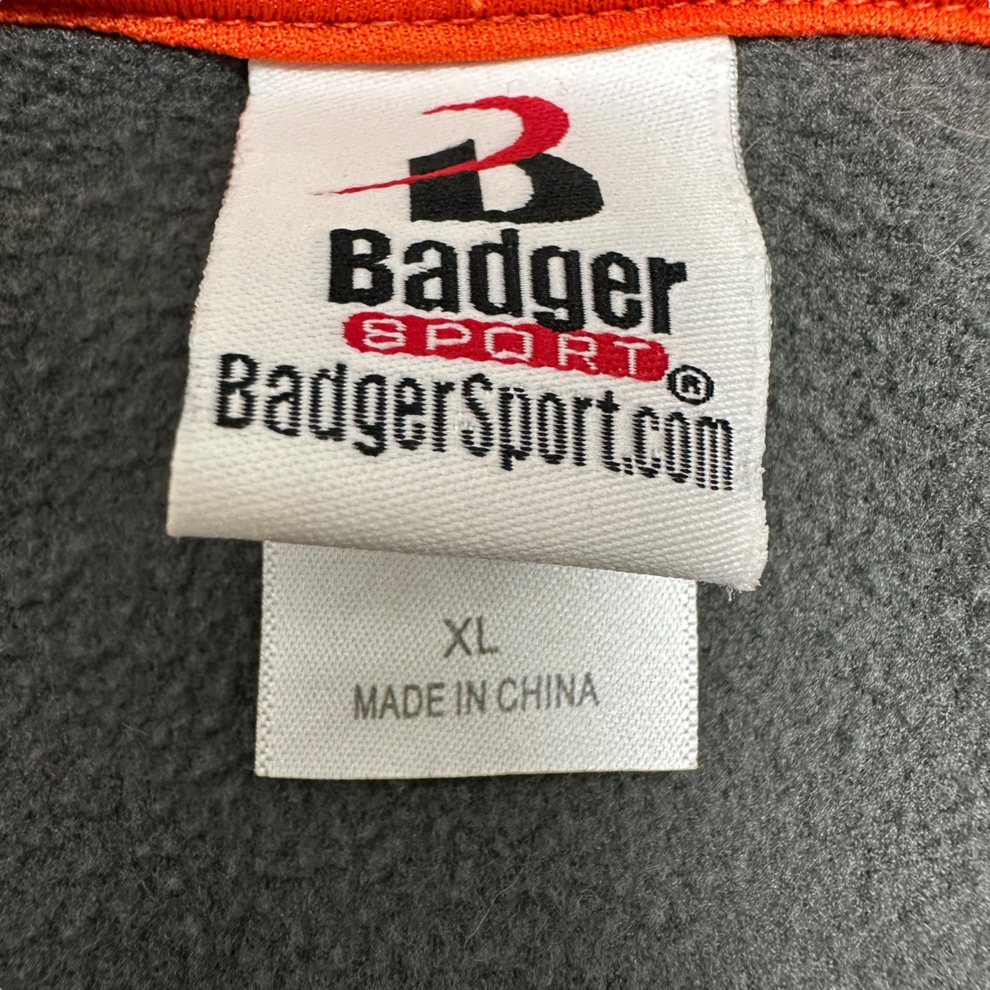 Badger Sport Pullover Jacket XL 1/4 Zip Middletown Football Gray Orange