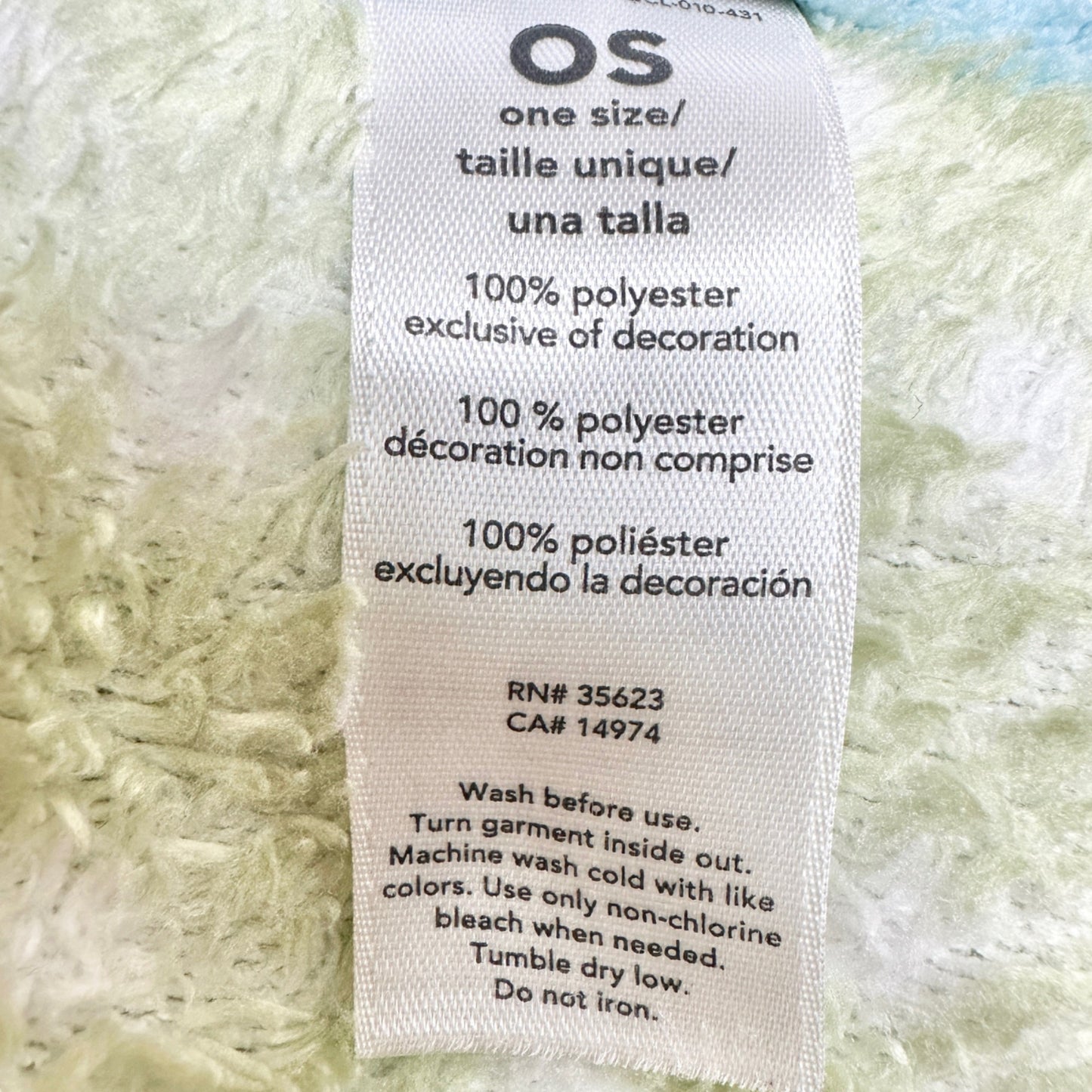 Carters Blanket One Size 40 x 30 Green Polka Dot Blue Elephant