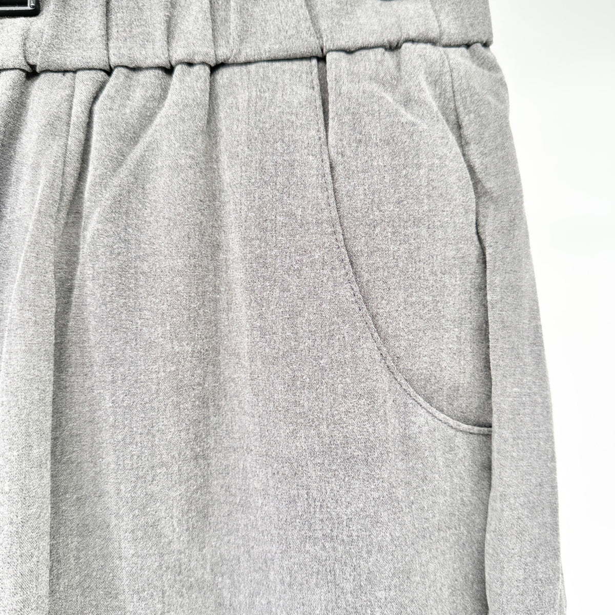 Womens Stretch Pants 16WS Gray Wide Leg Polyester Rayon Blend Croft & Barrow