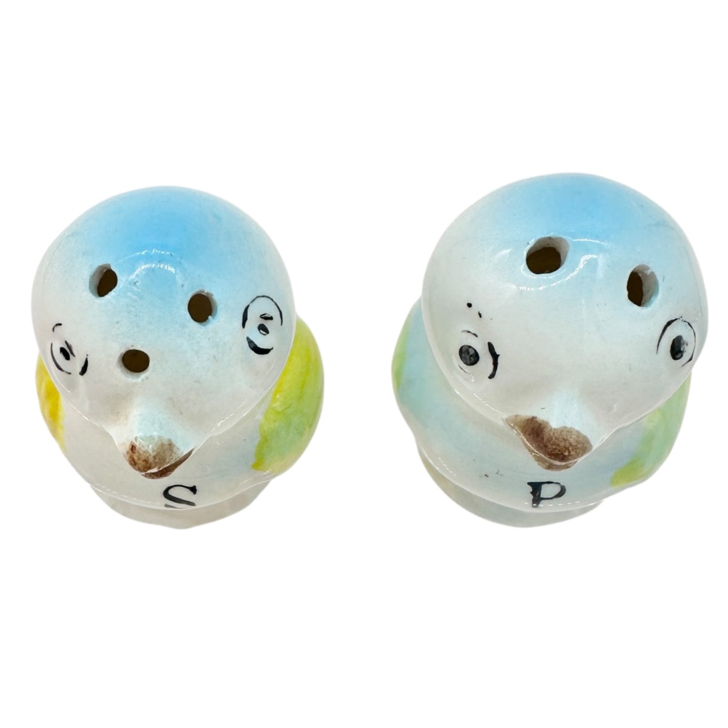 Vintage Ceramic Bird Salt and Pepper Shakers Hand-Painted Made In Japan 2in Tall