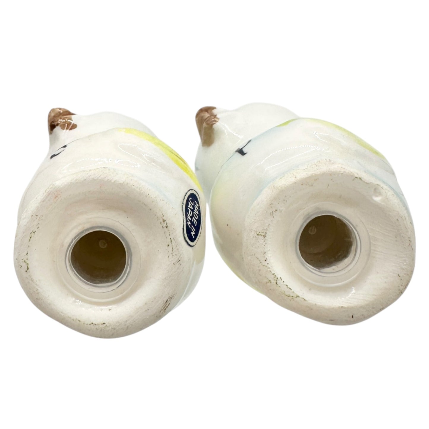 Vintage Ceramic Bird Salt and Pepper Shakers Hand-Painted Made In Japan 2in Tall