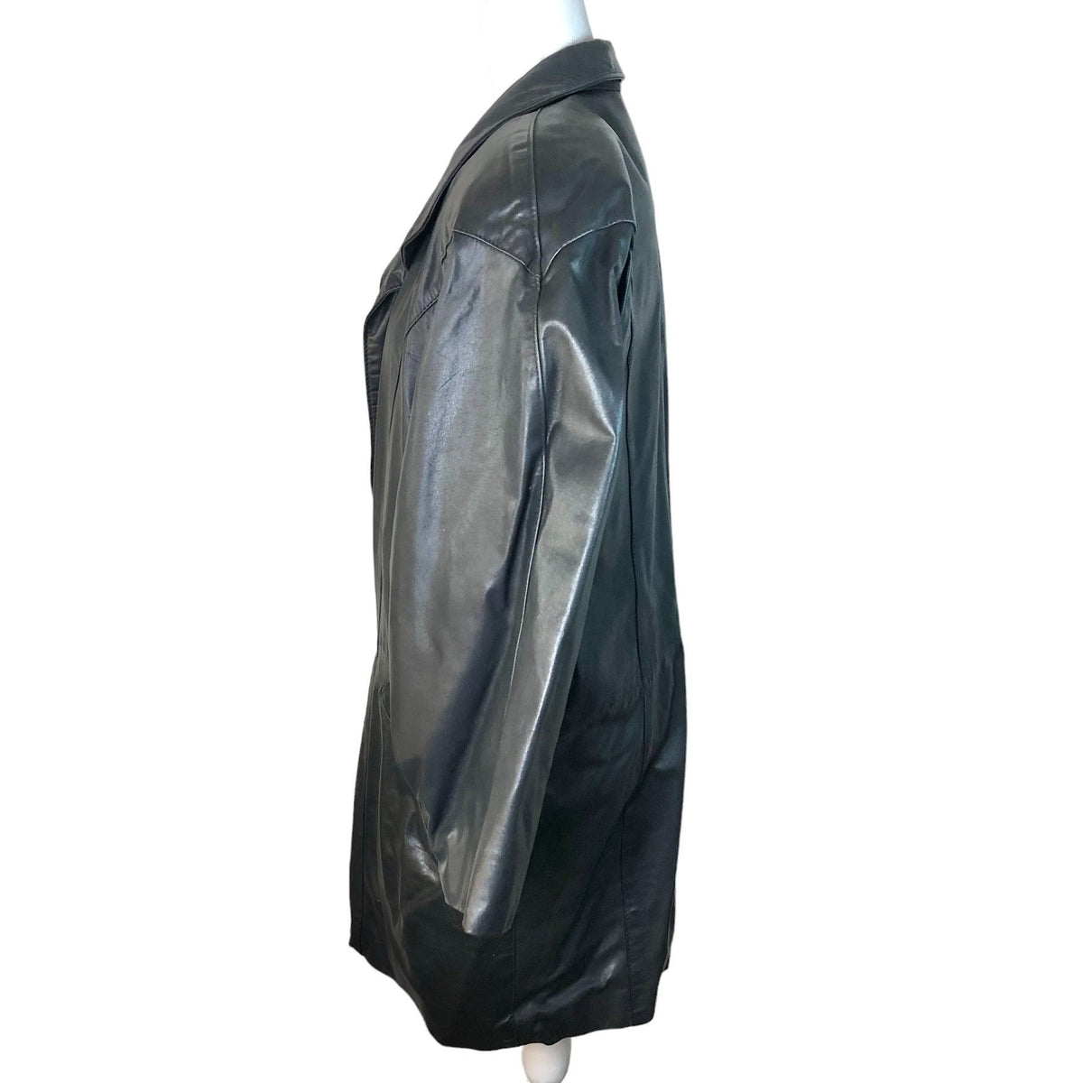 Gino di Giorgio Jacket Womens M Black Genuine Leather Short Pockets