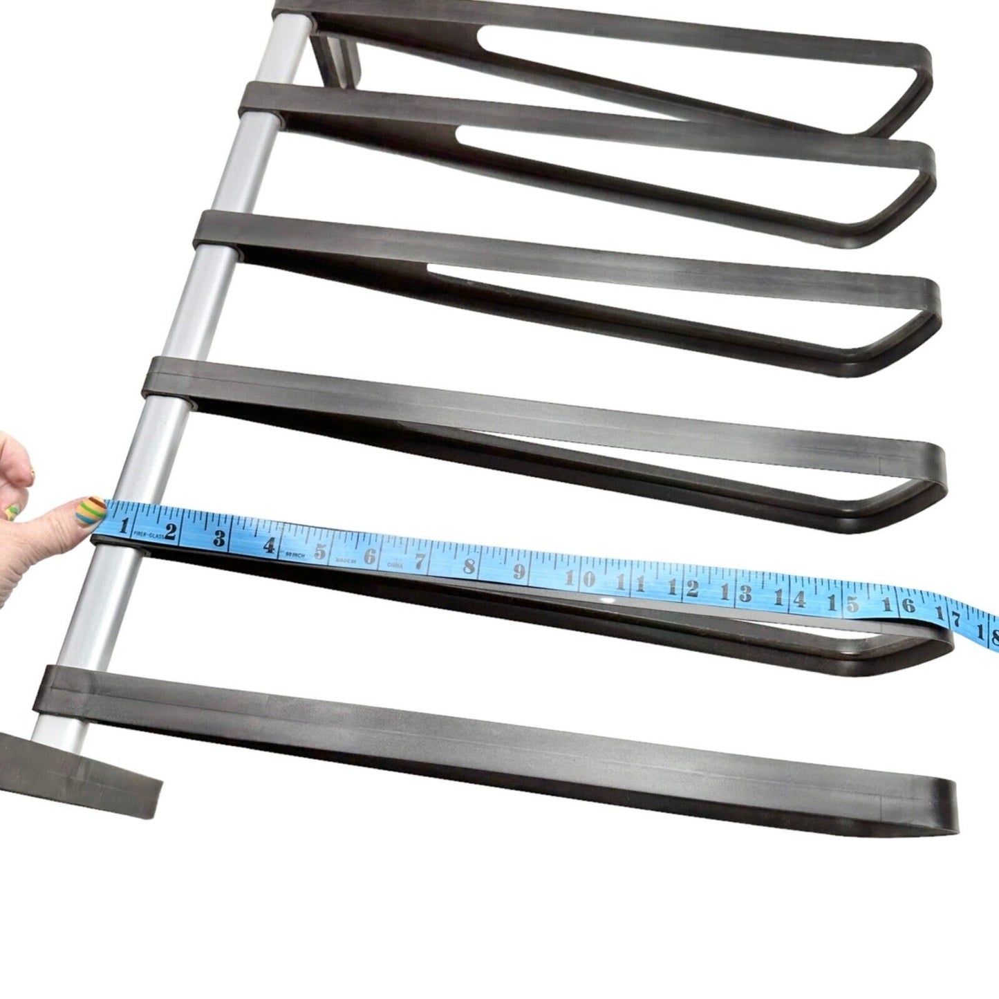 Boot Rack Holds 3 Pair Adjustable Heavy Duty Frame Black Chrome