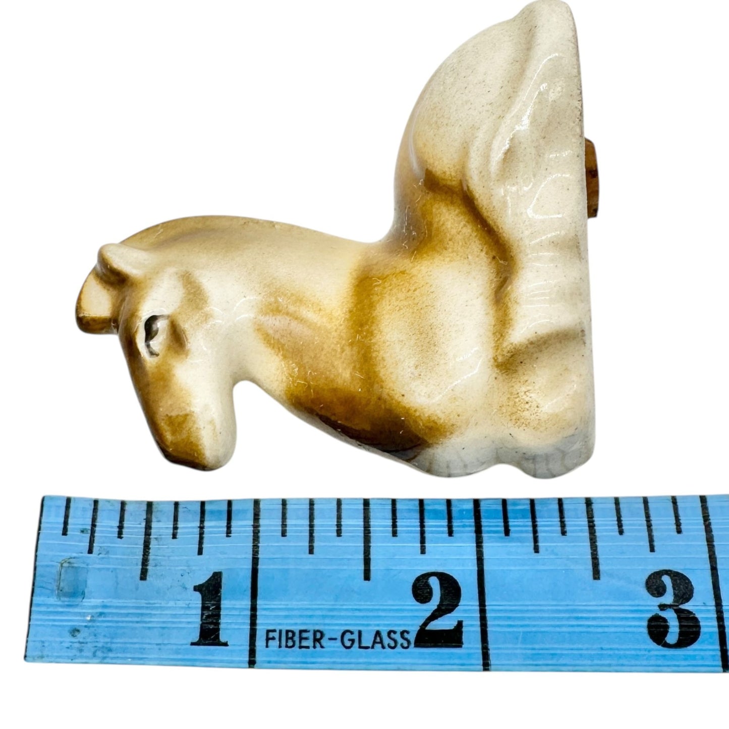 Vtg Ceramic Horse Salt and Pepper Shakers Cork Stoppers Japan Brown Mid-Century