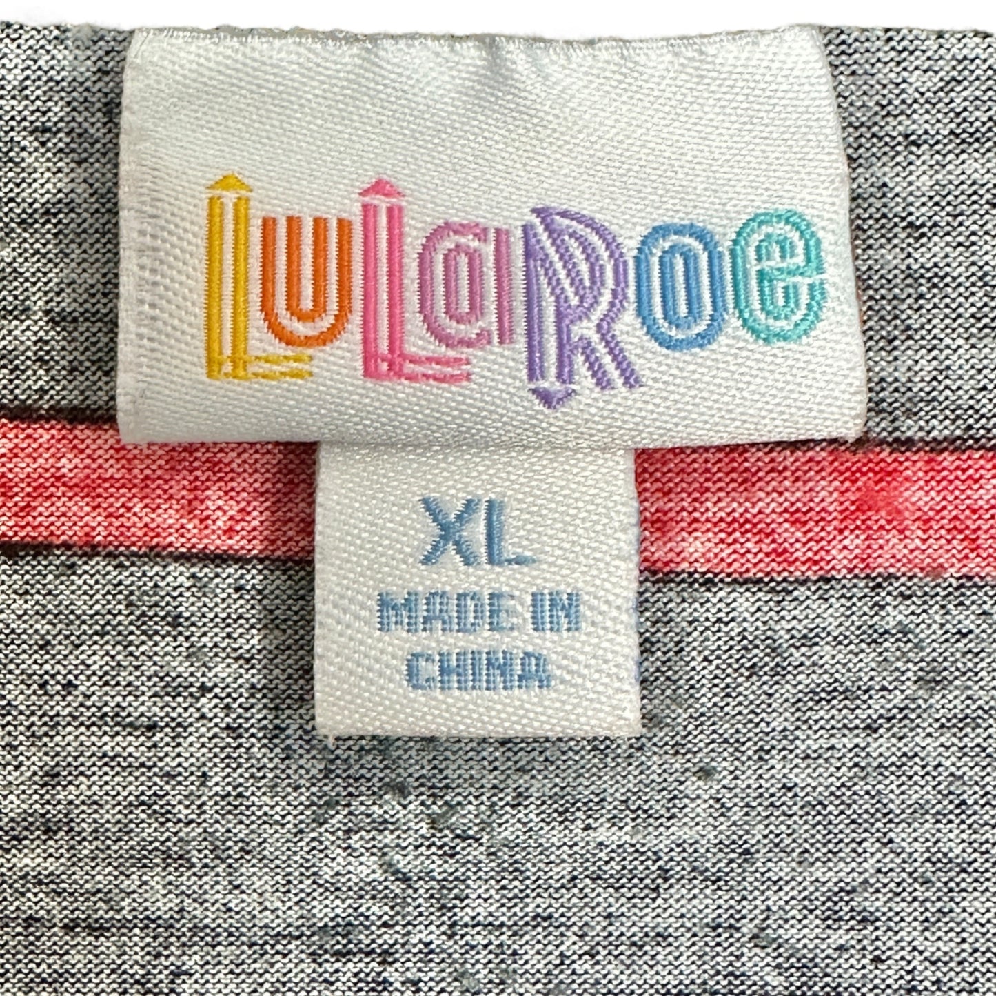 LuLaRoe Jessie Swing Dress Womens XL Black w Red Stripes SS Side Pockets Soft