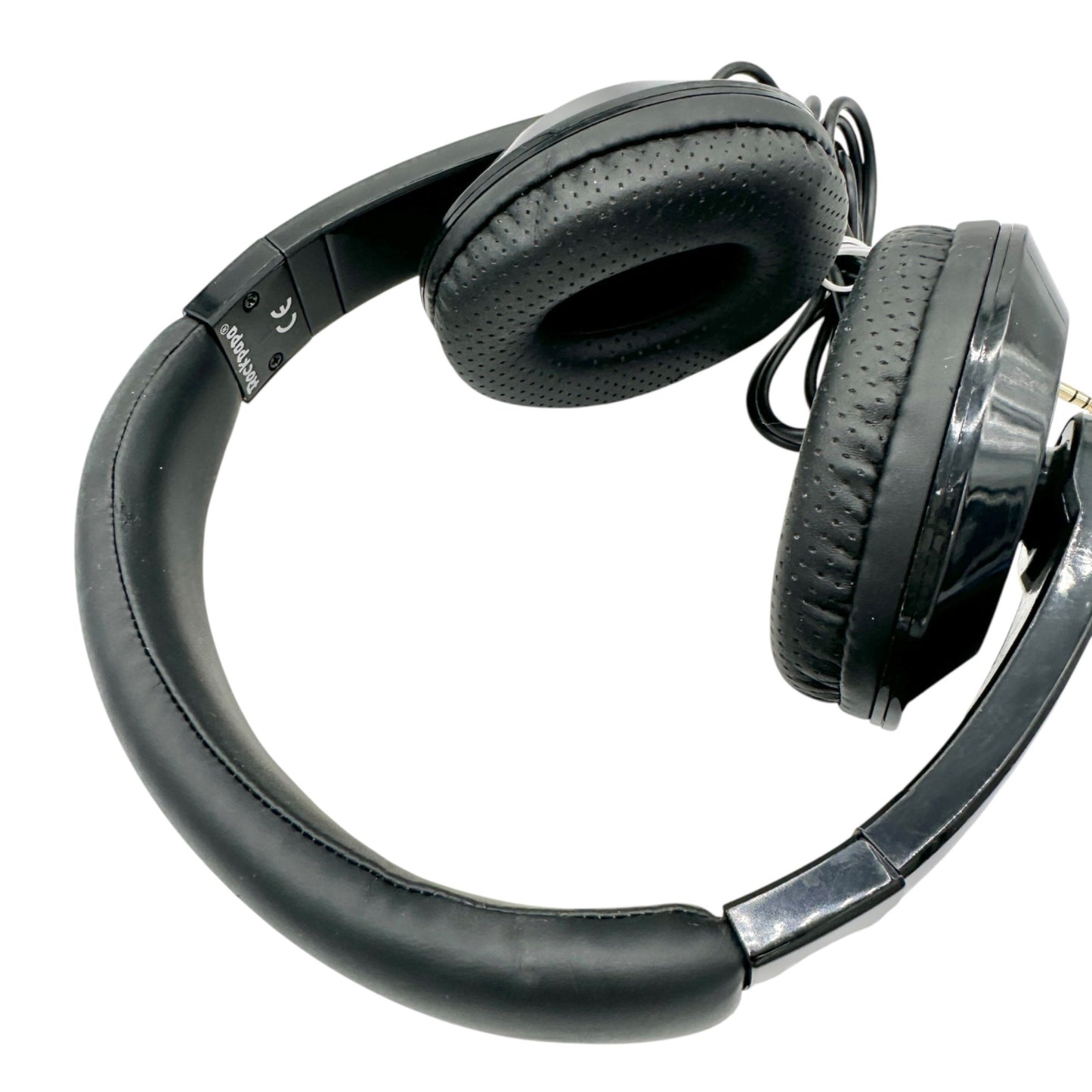Rockpapa Wired Over Ear Stereo Headphones Black Adjustable Lightweight Design