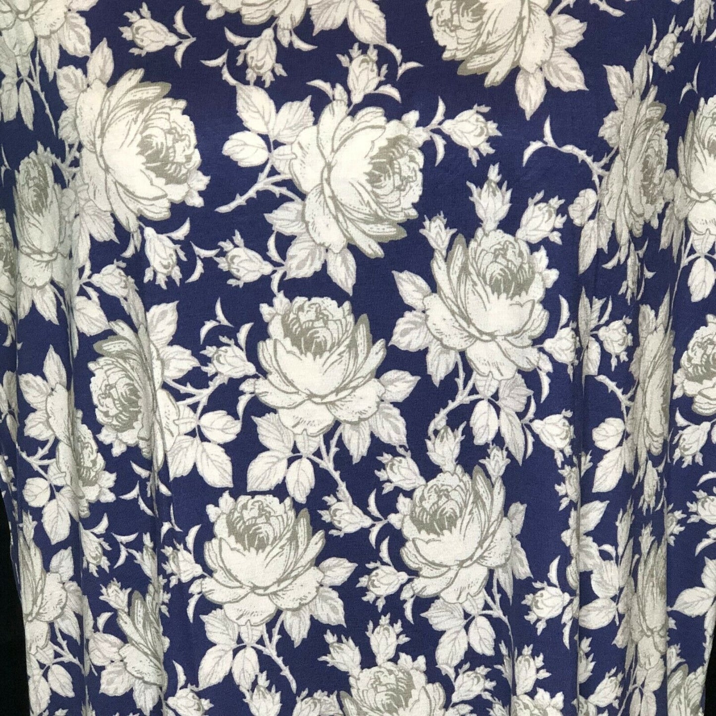 LuLaRoe RETIRED Irma Women's XS Blue with White Flowers mid-length sleeves NWT