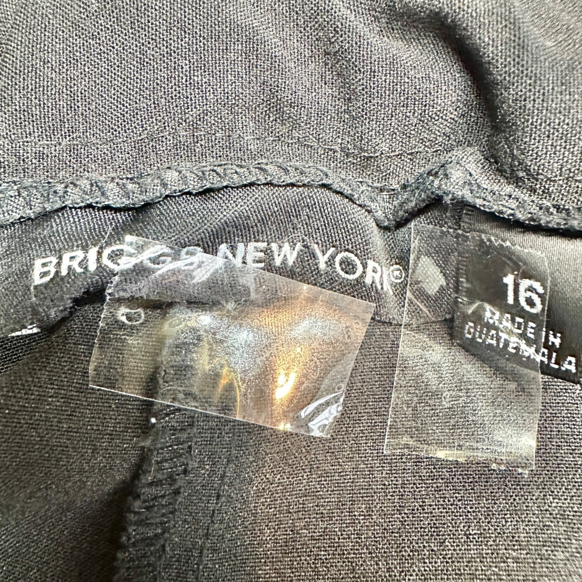 Briggs New York Pants Womens Size 16 Black Wide-Leg Stretchy Comfortable