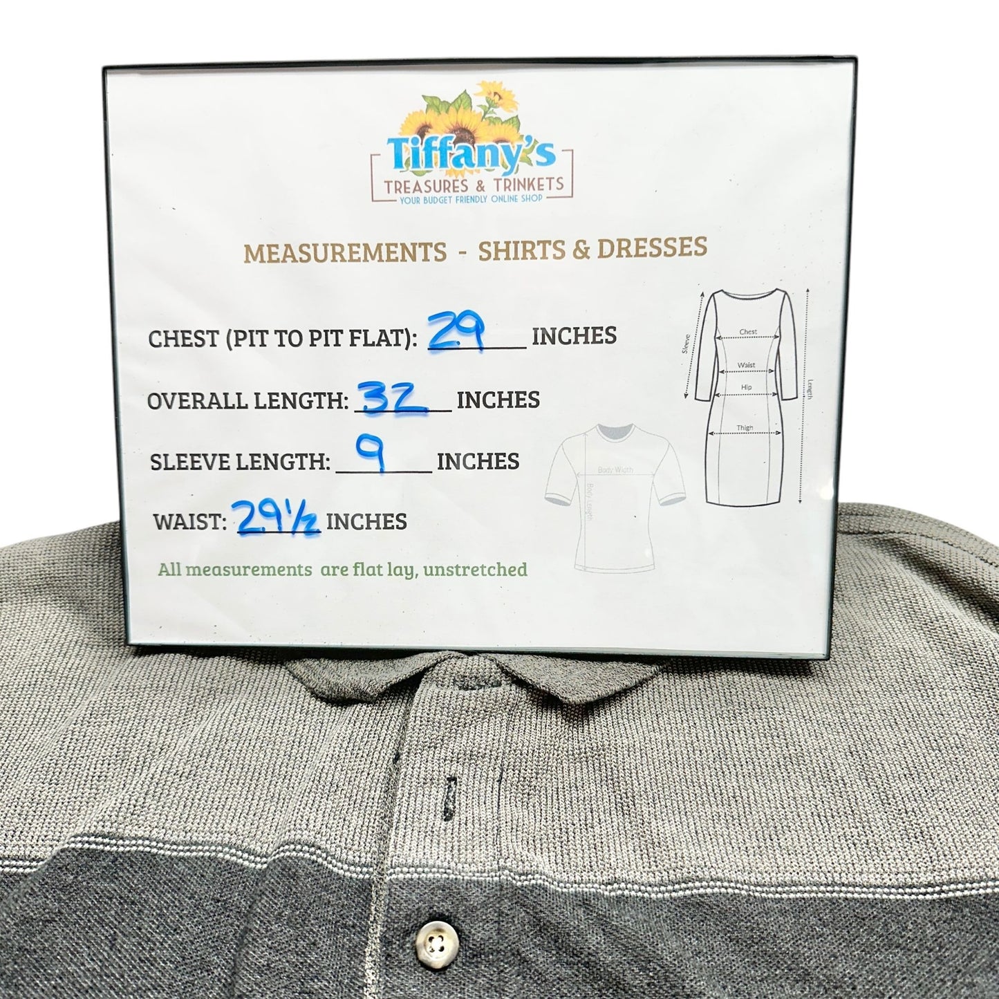 Knights Sportswear Polo Shirt Mens Big 4X Grey Striped Polyester Cotton Blend