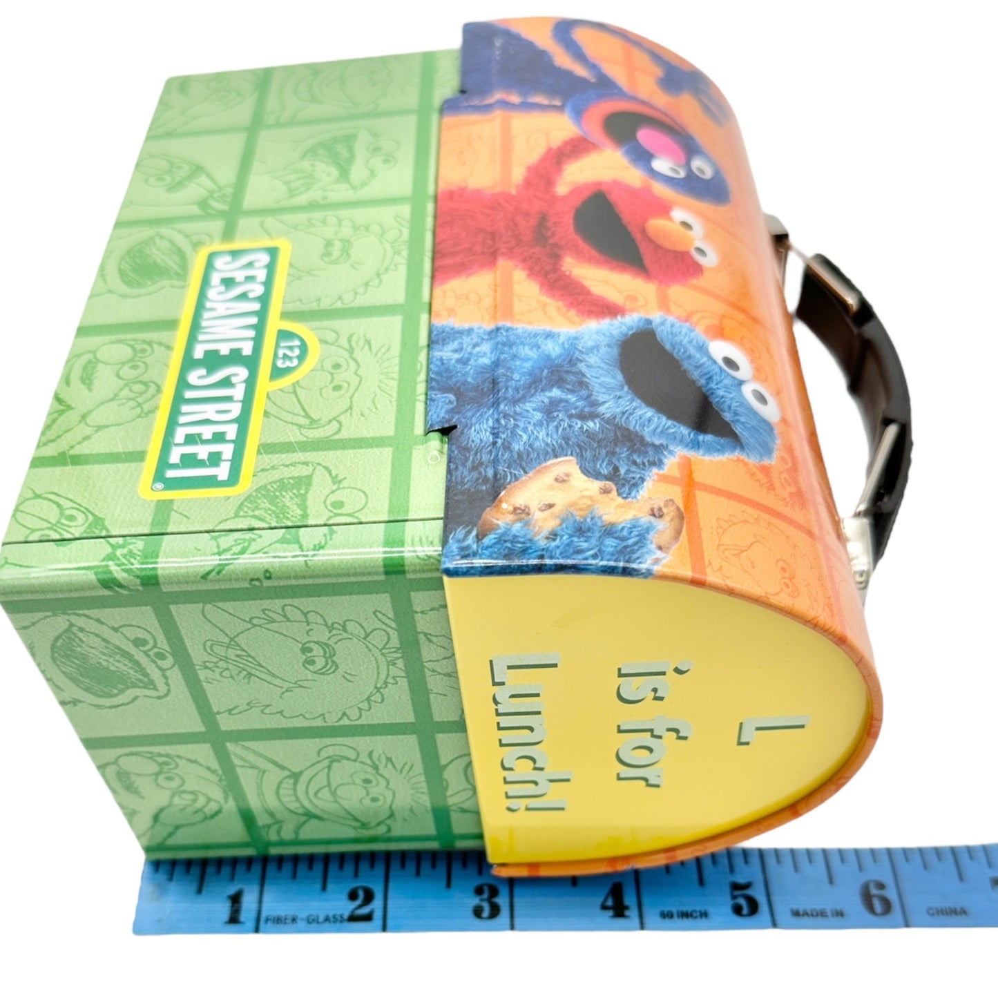 Sesame Street Collectible Tin Lunch Box L For Lunch Grover Elmo Cookie Monster