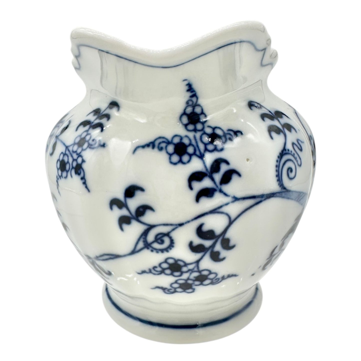Blue Danube Porcelain Creamer White Blue Floral Motif Pitcher Elegant Design EUC