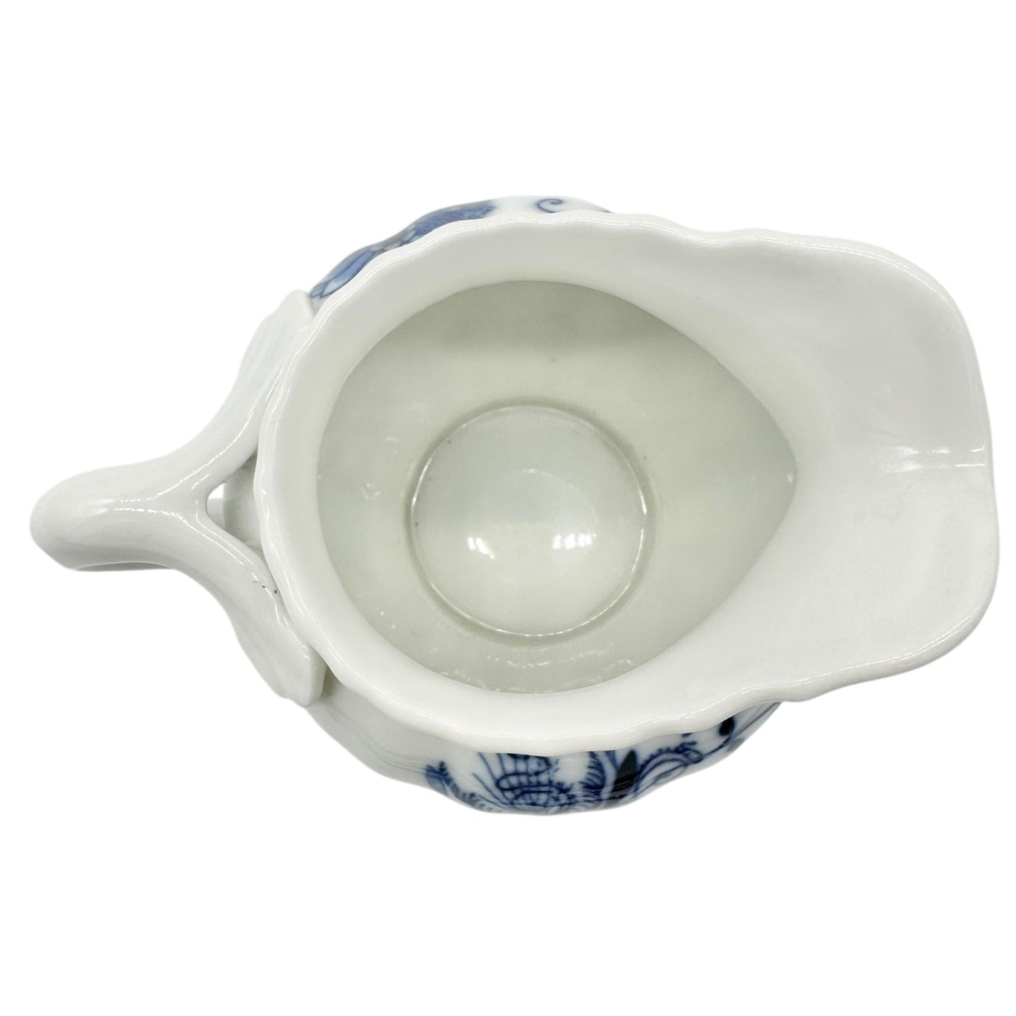 Blue Danube Porcelain Creamer White Blue Floral Motif Pitcher Elegant Design EUC