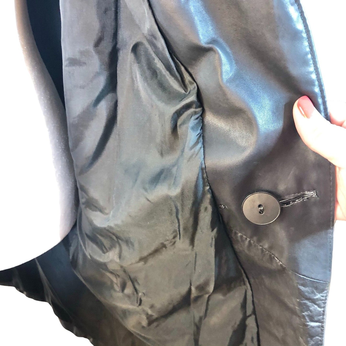 Gino di Giorgio Jacket Womens M Black Genuine Leather Short Pockets