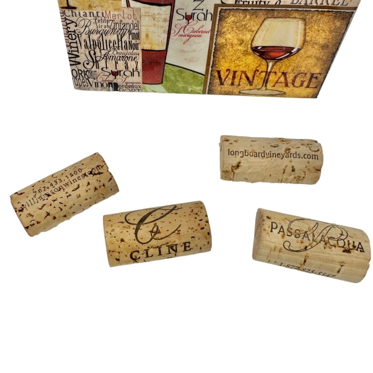 Magnetic Board Frame 5x7 Wine Theme with Cork Magnets
