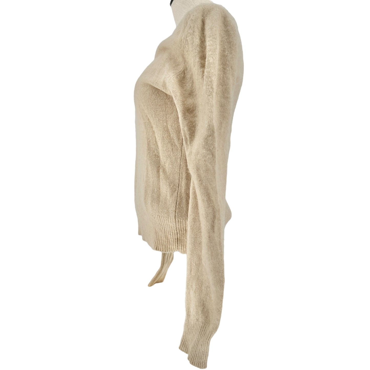 Preswick & Moore Cashmere Sweater Womens Small Camel Vneck Long Sleeve